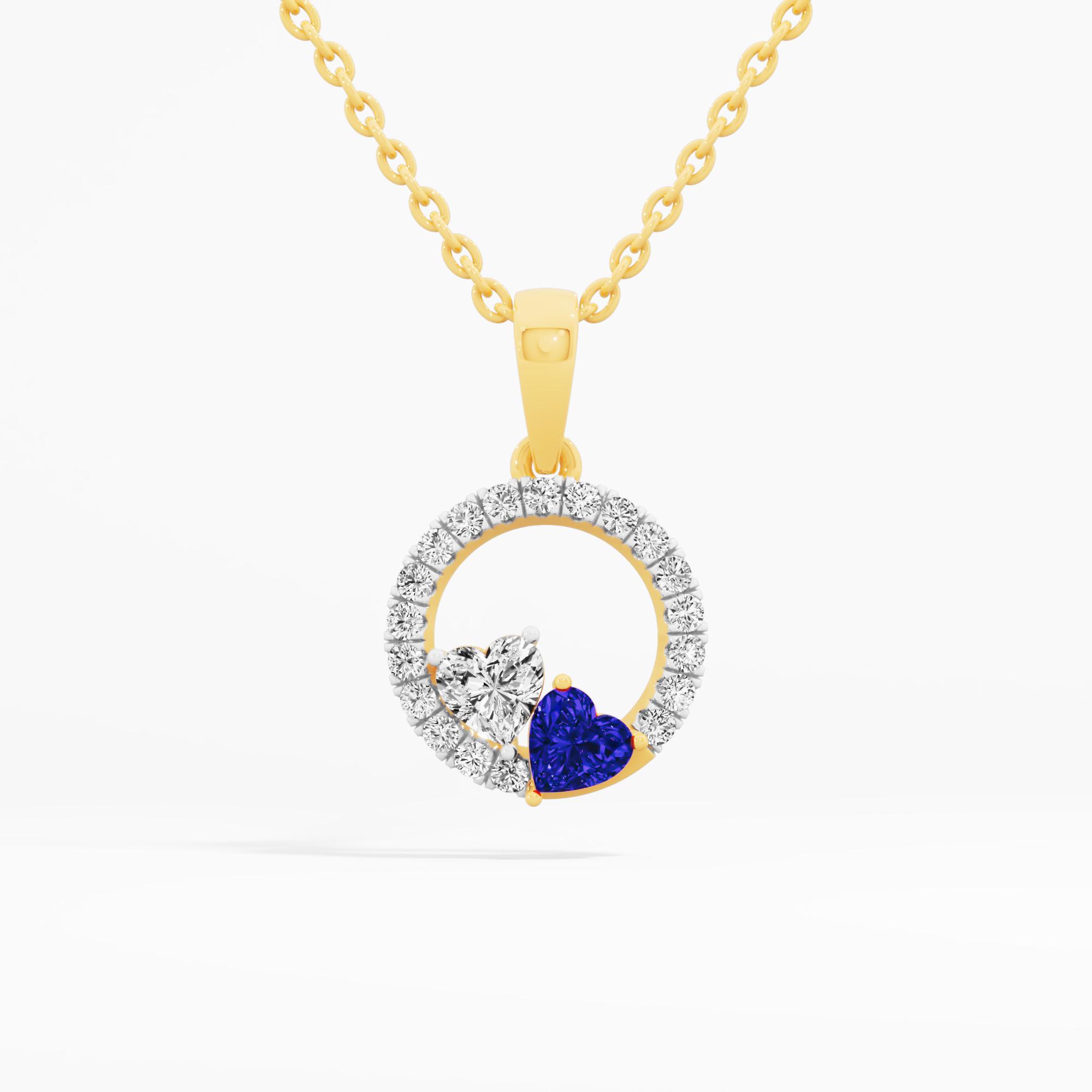 Cordelia Amour Solitaire Heart Pendant