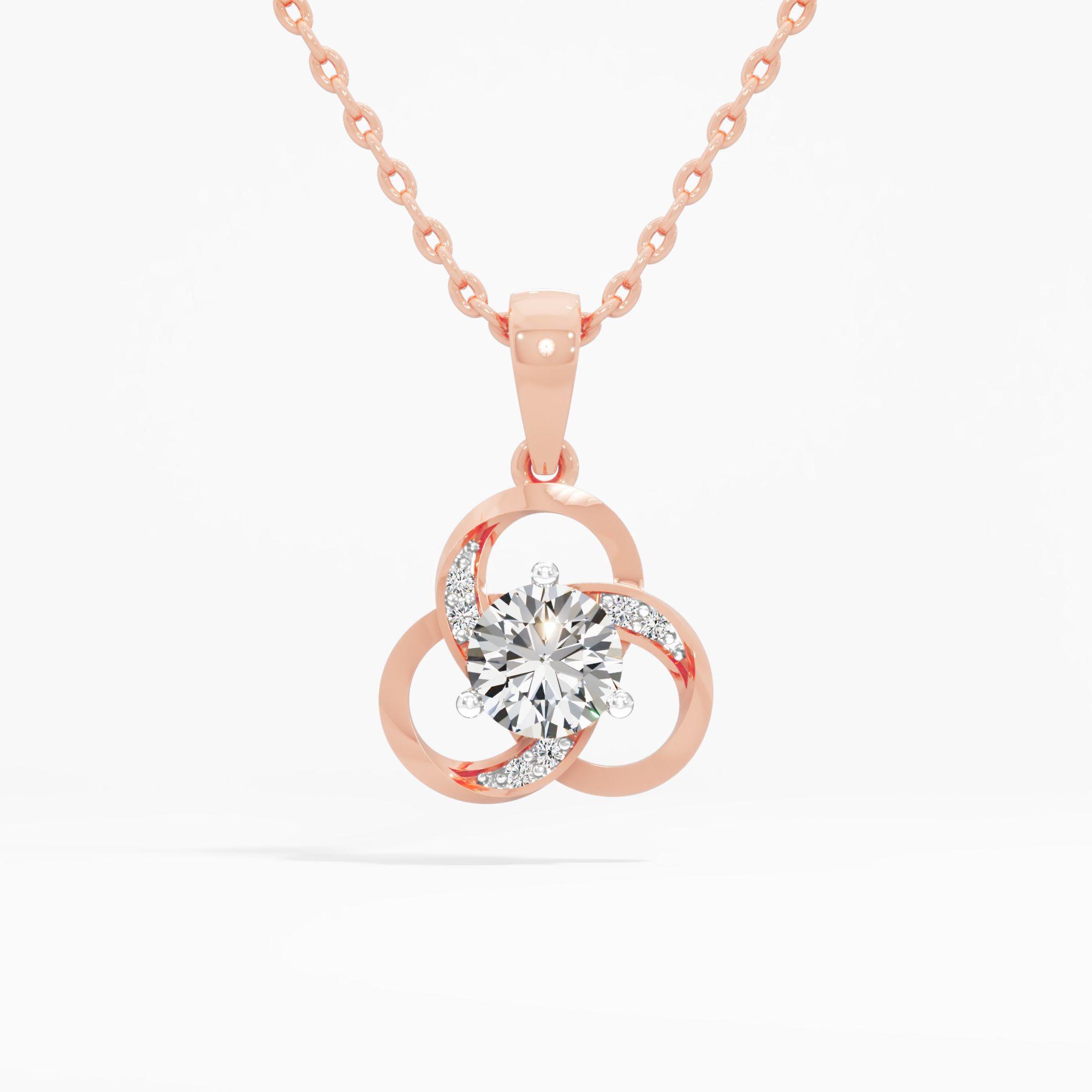 The Trinity Bloom Solitaire Pendant