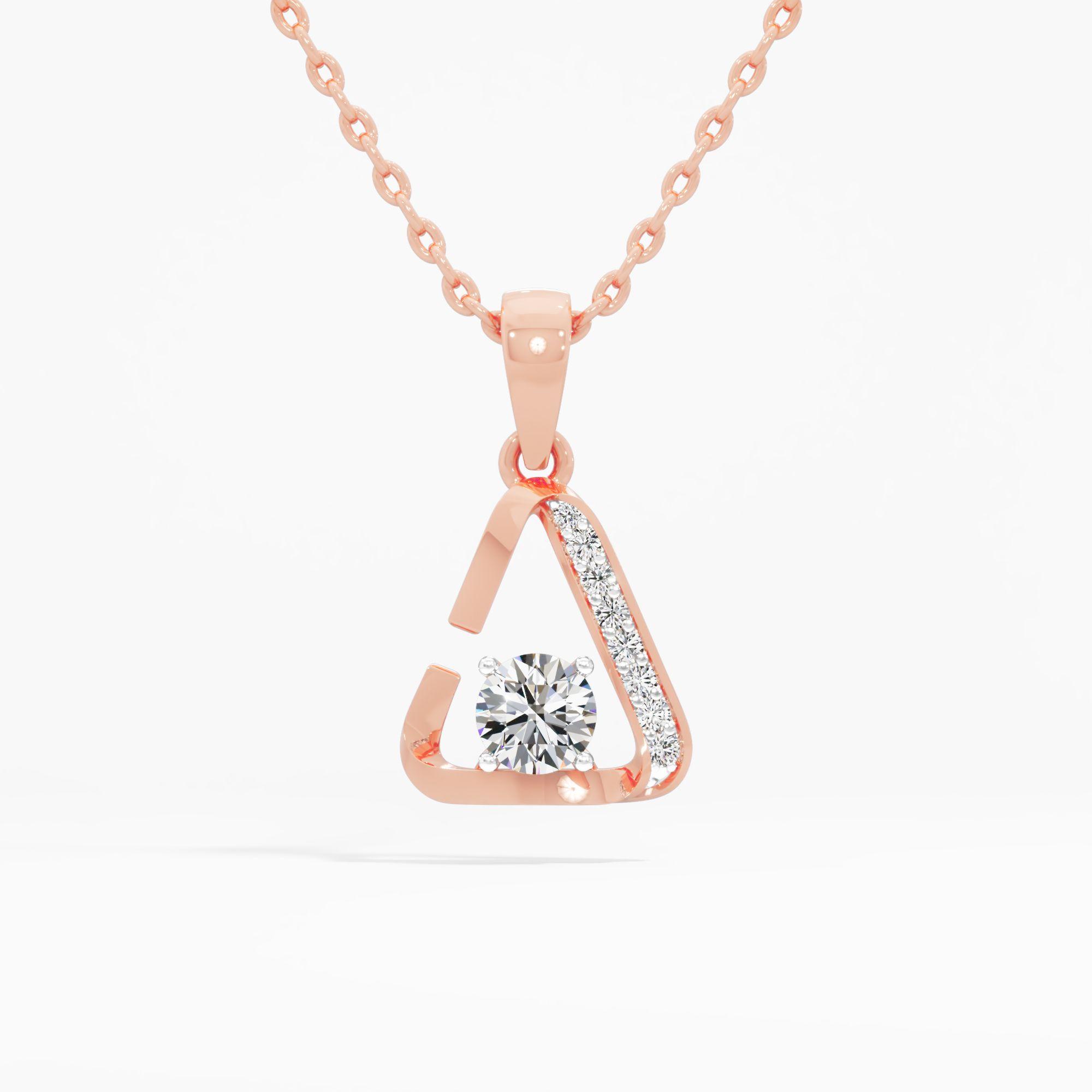 Split Triangle Diamond Pendant