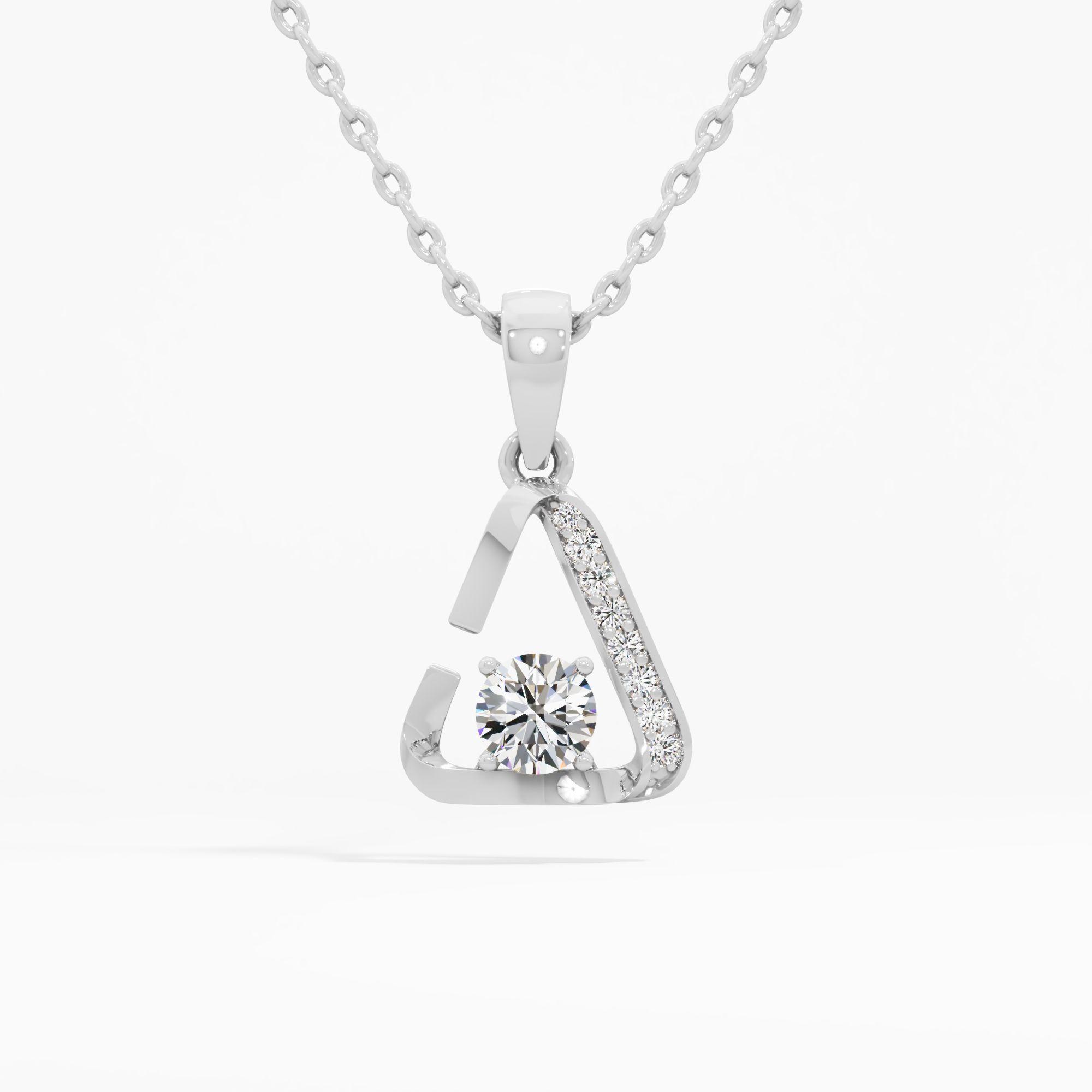 Split Triangle Diamond Pendant