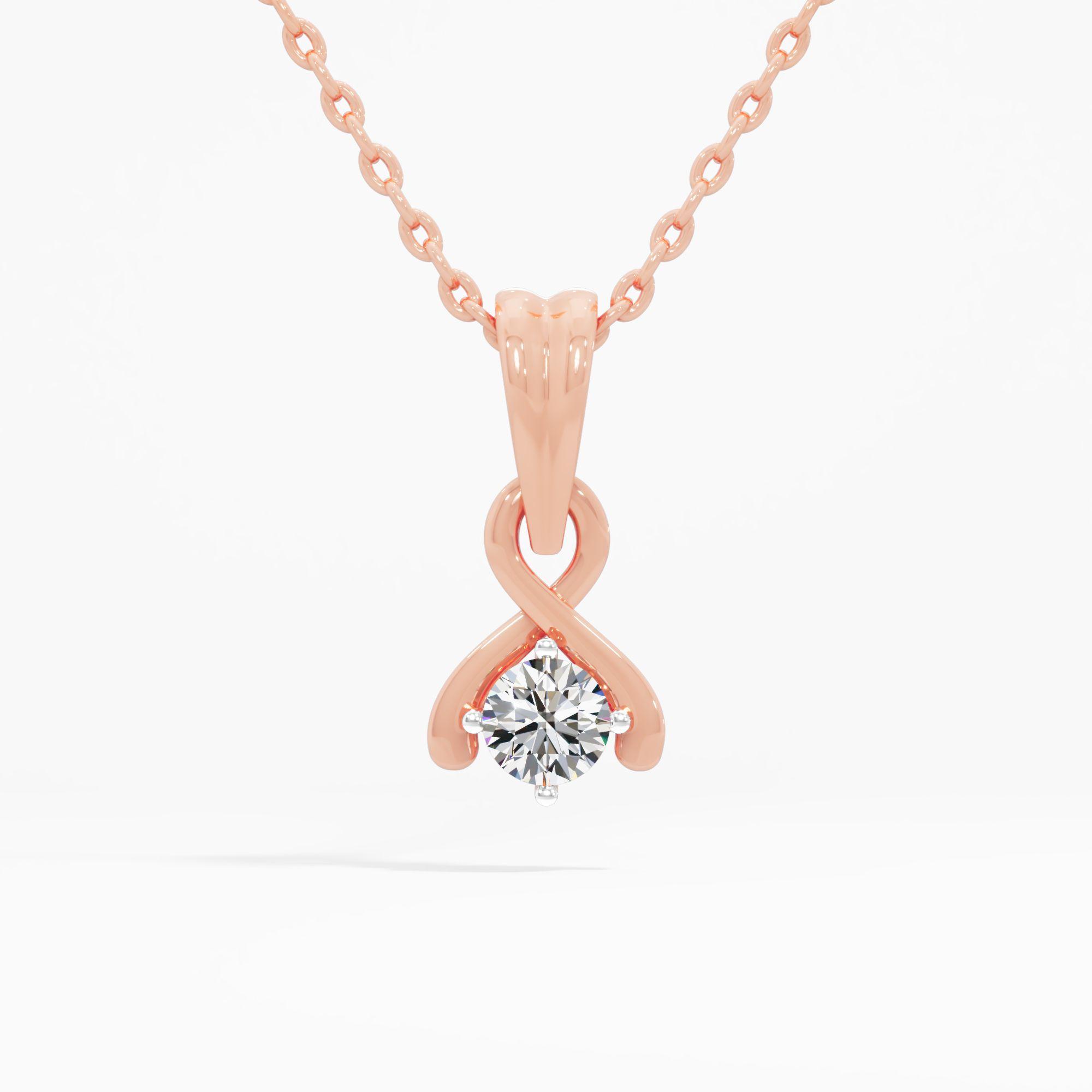 Infinity Curve Solitaire Pendant