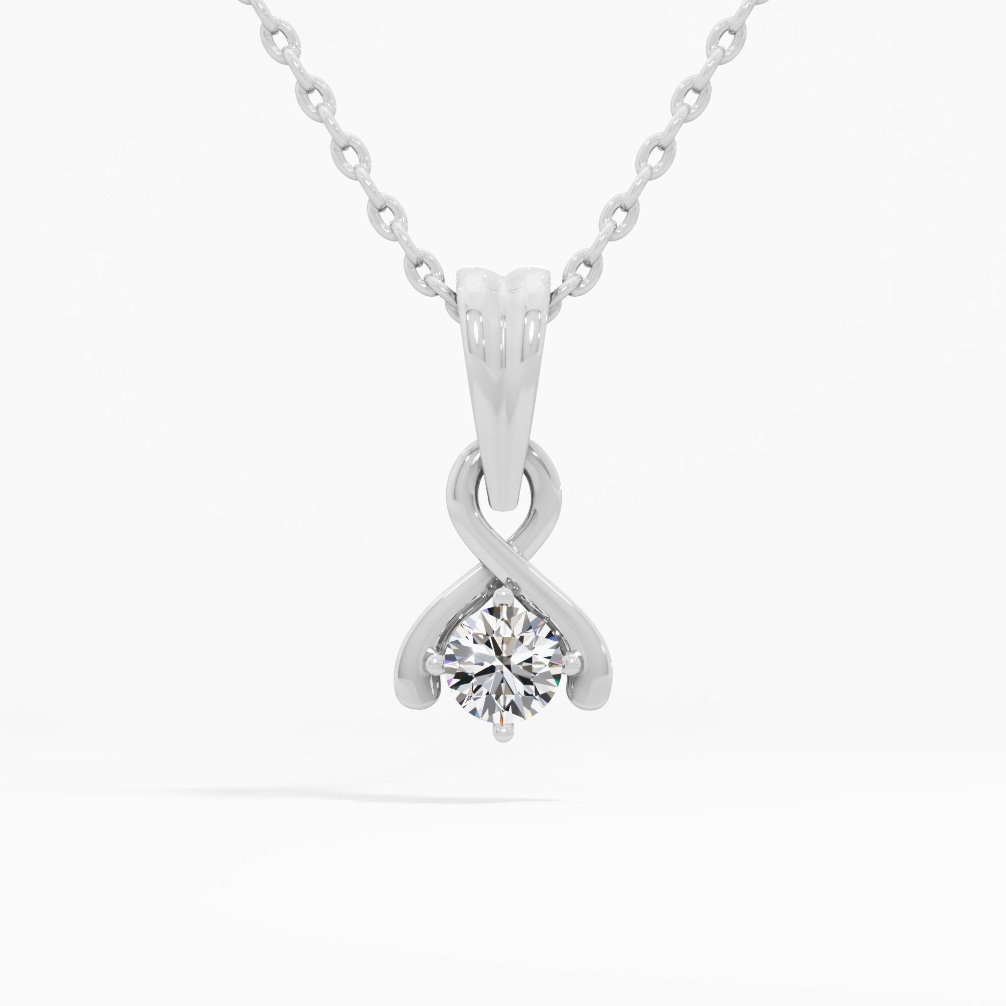 Infinity Curve Solitaire Pendant