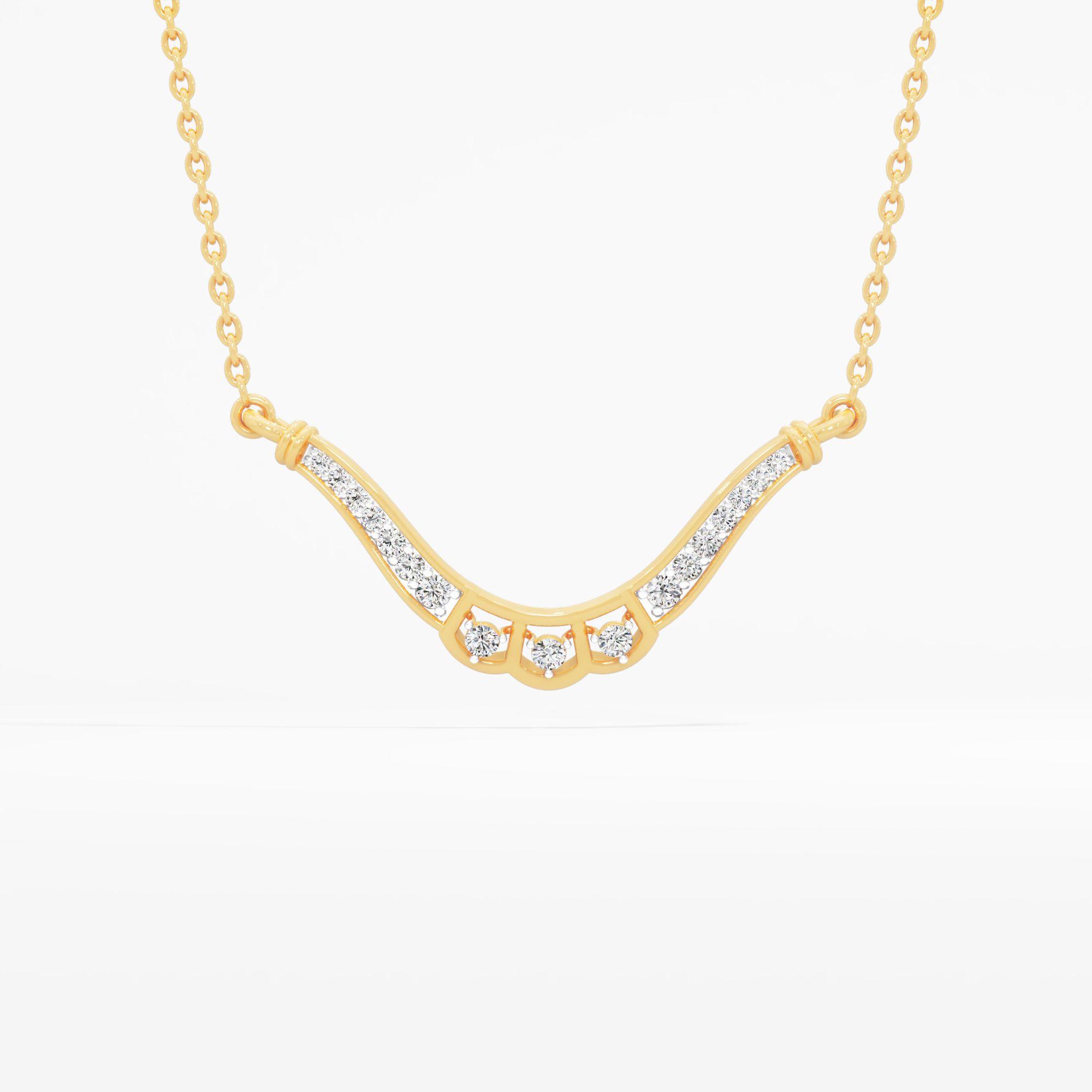 Curved Bar Diamond Pendant