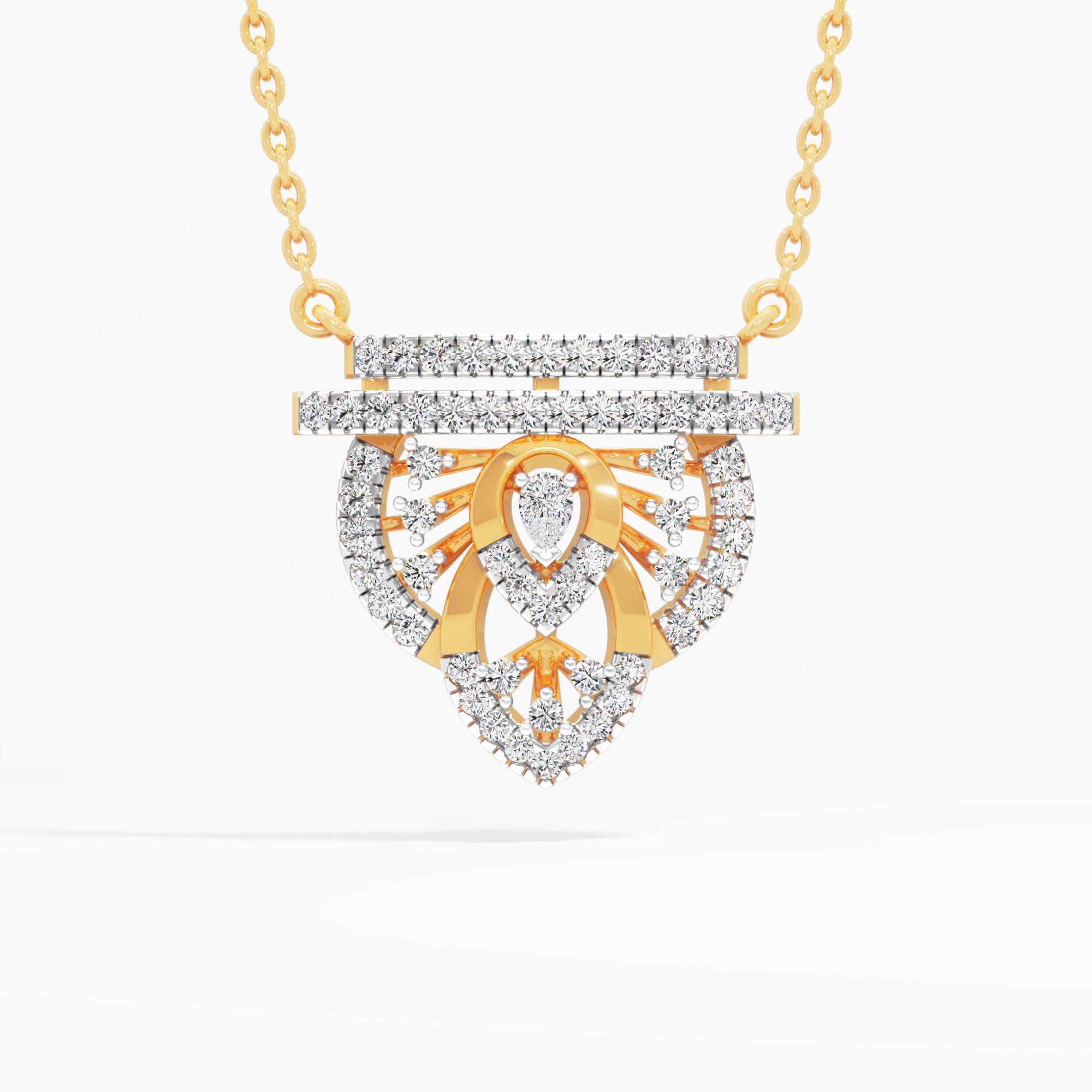 Dual Bar Teardrop Pendant