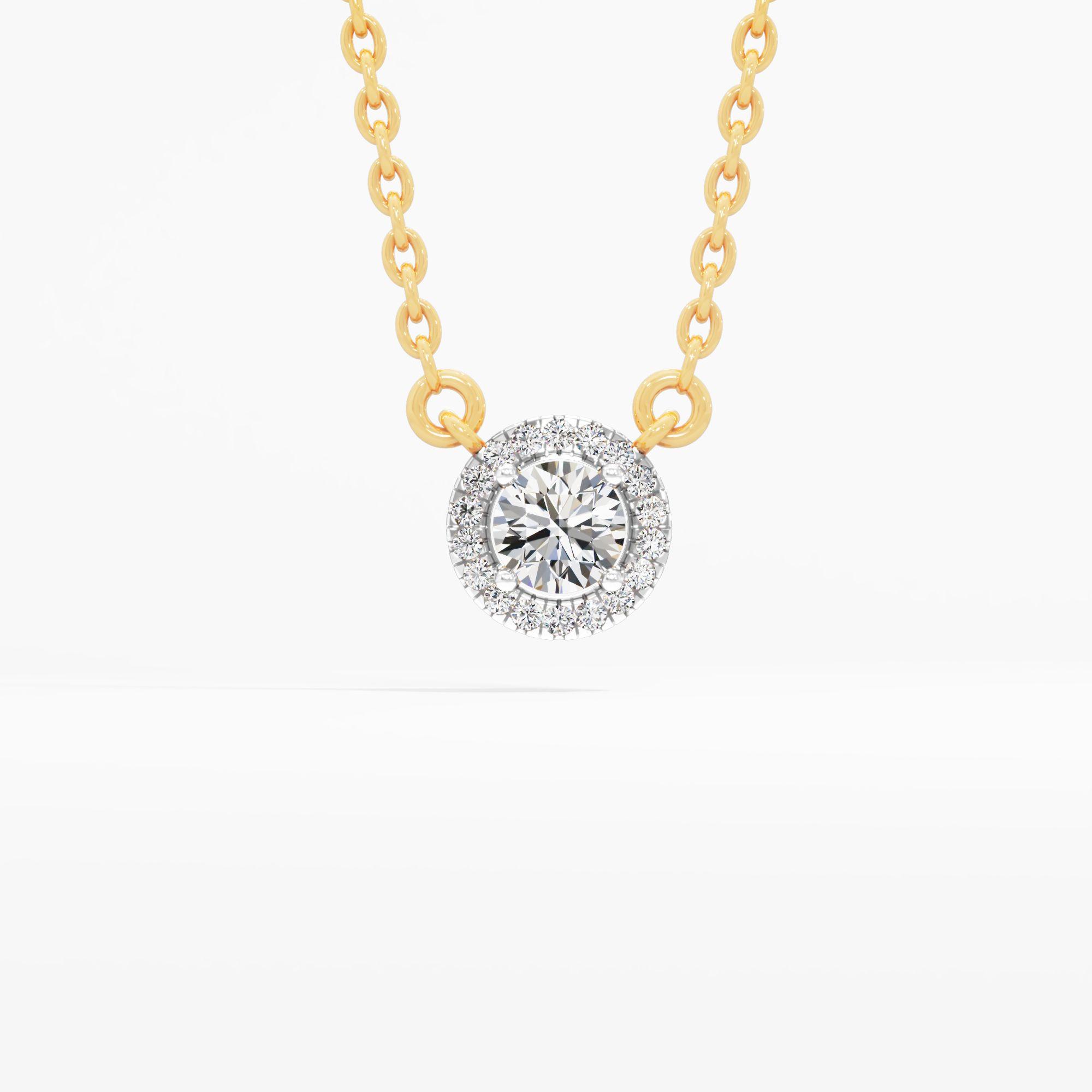 Classic Halo Solitaire Pendant