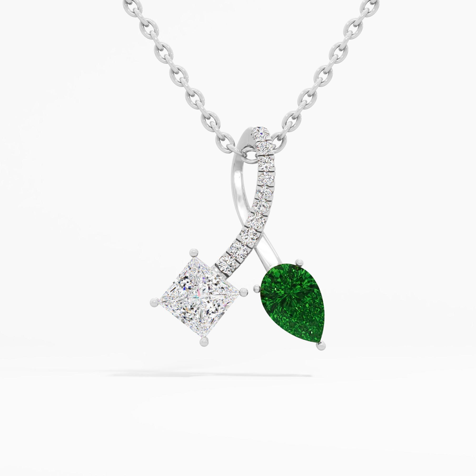 Twillight Curve Dual-Stone Pendant