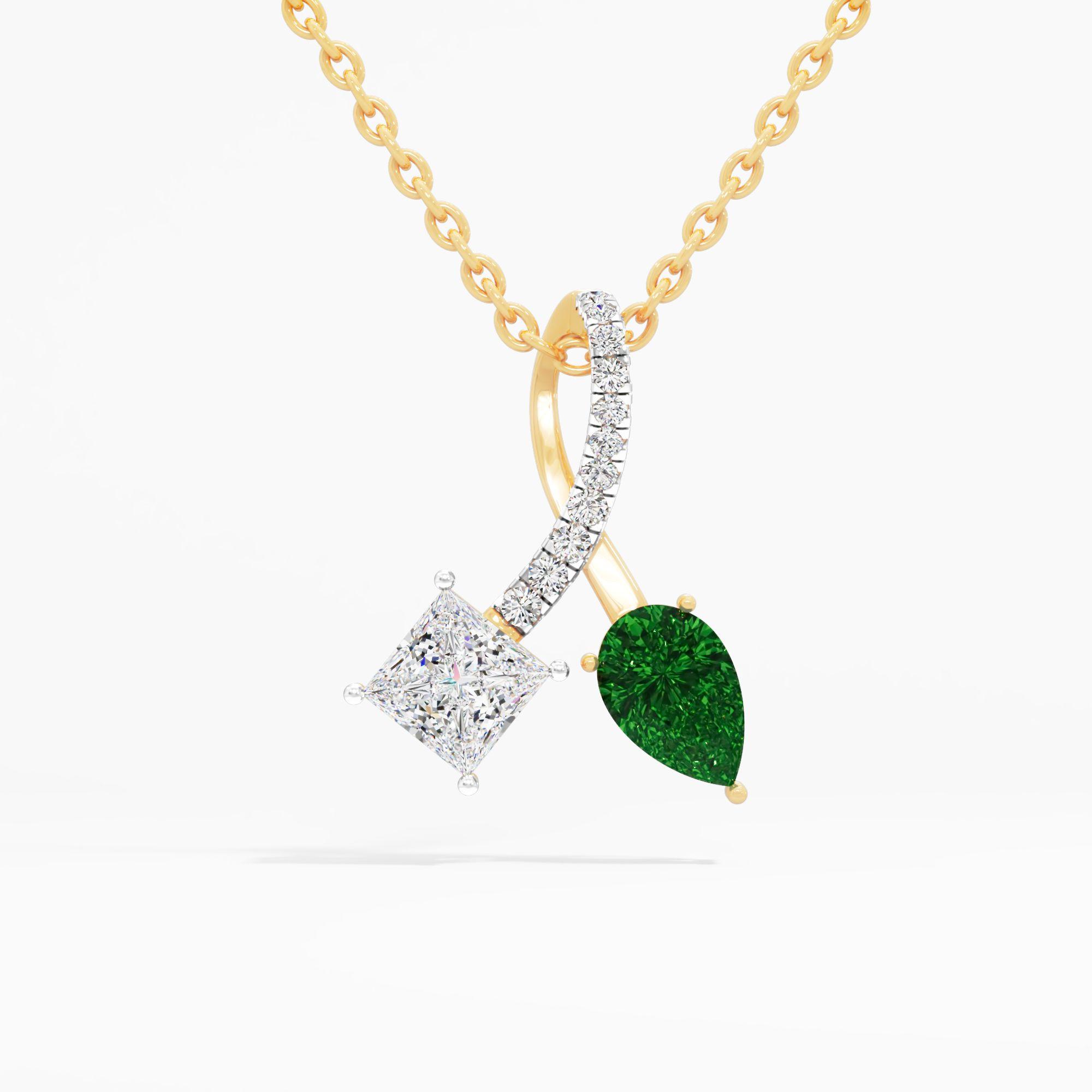 Twillight Curve Dual-Stone Pendant