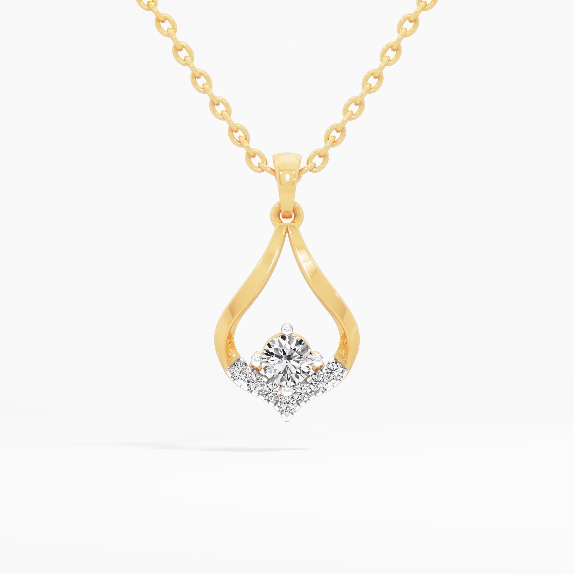 Grace Curl Solitaire Pendant