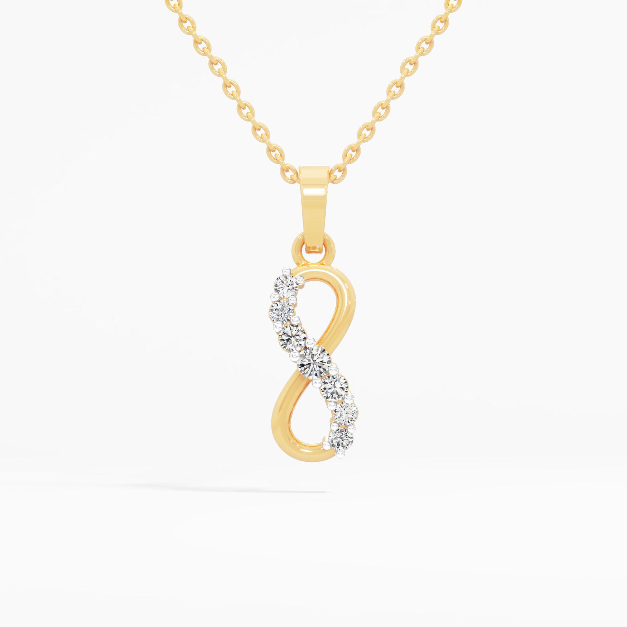 Serpentine Flow Diamond Pendant