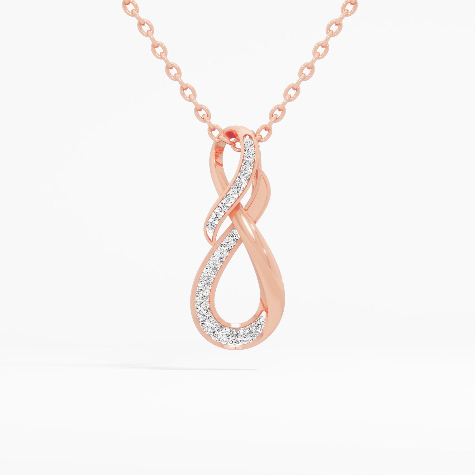 Interlaced Infinity Diamond Pendant