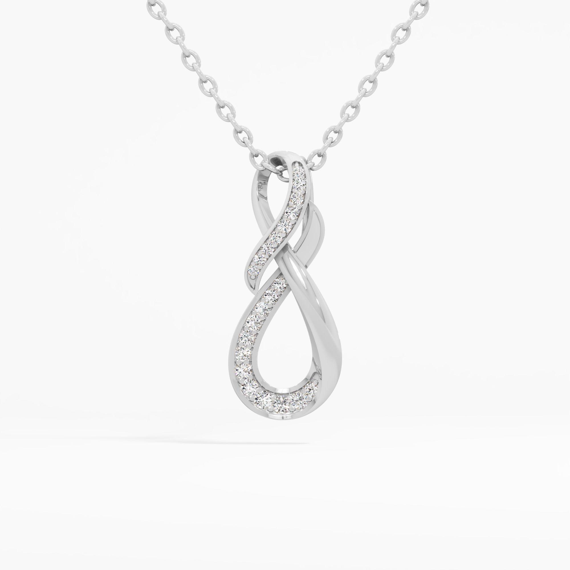 Interlaced Infinity Diamond Pendant