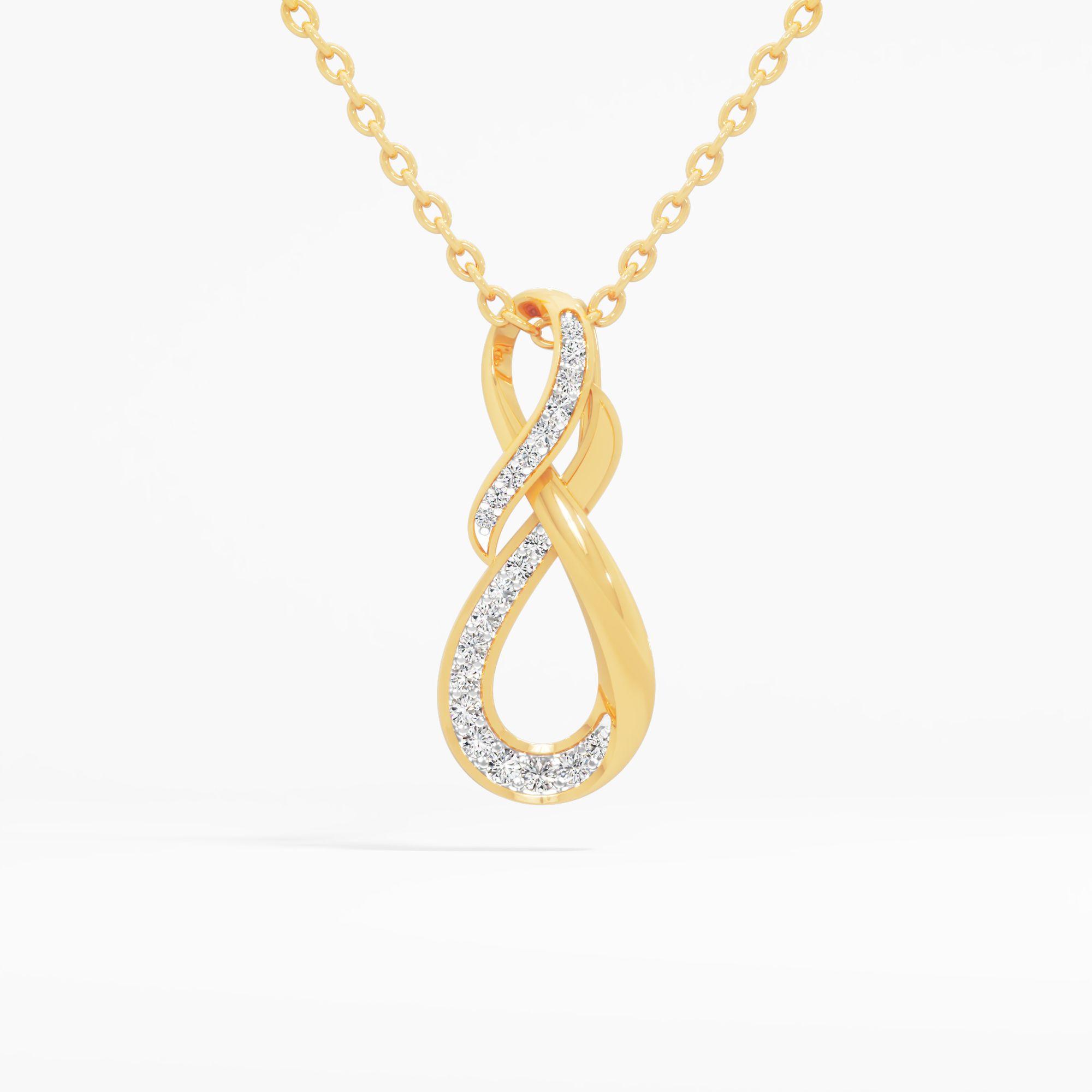 Interlaced Infinity Diamond Pendant
