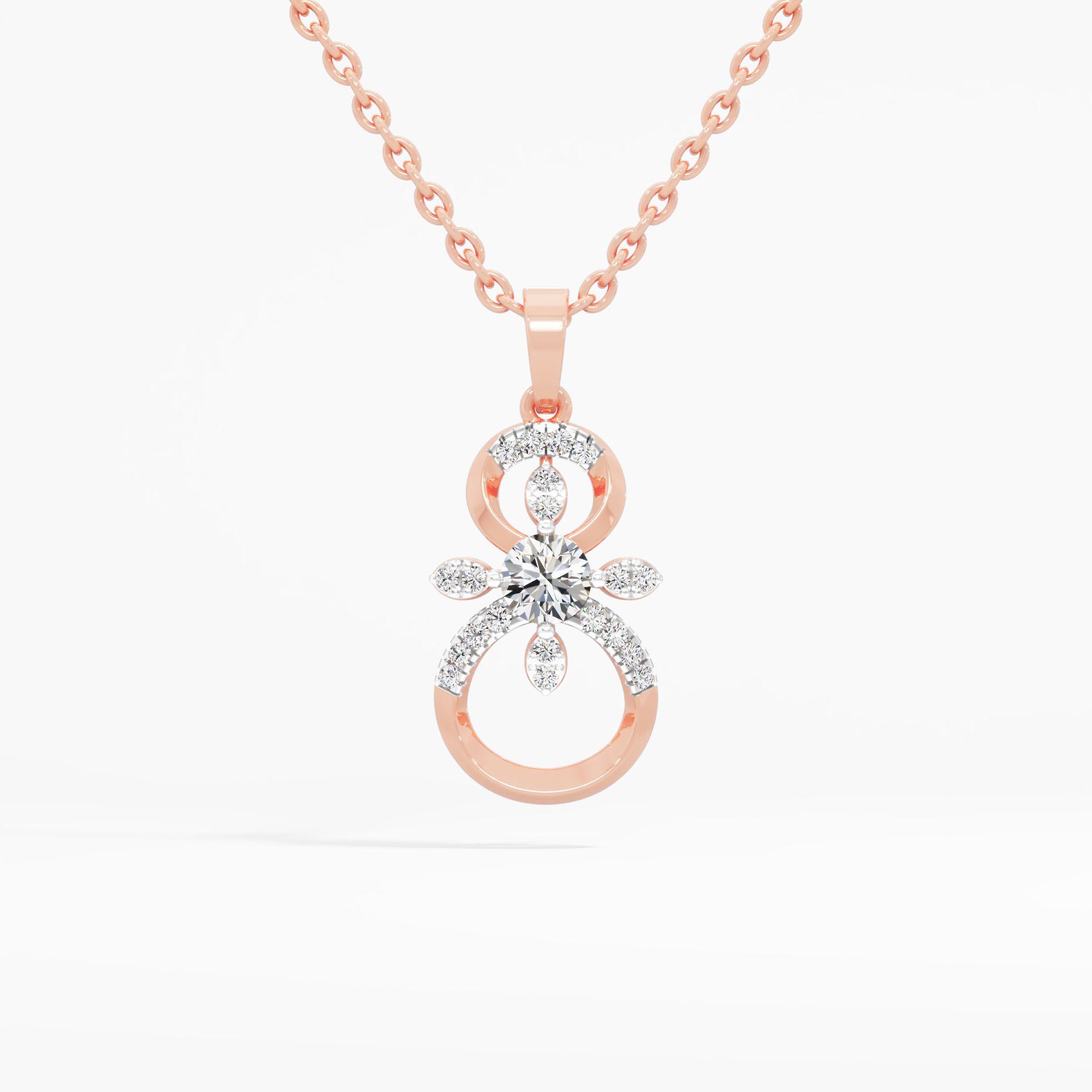 Snowman Solitaire Diamond Pendant
