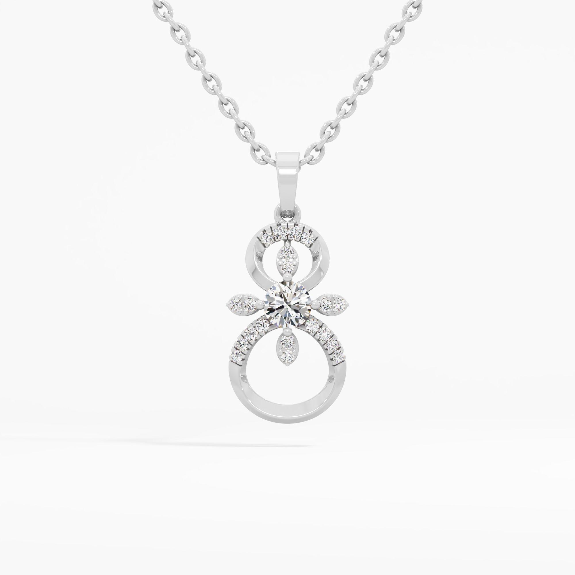 Snowman Solitaire Diamond Pendant