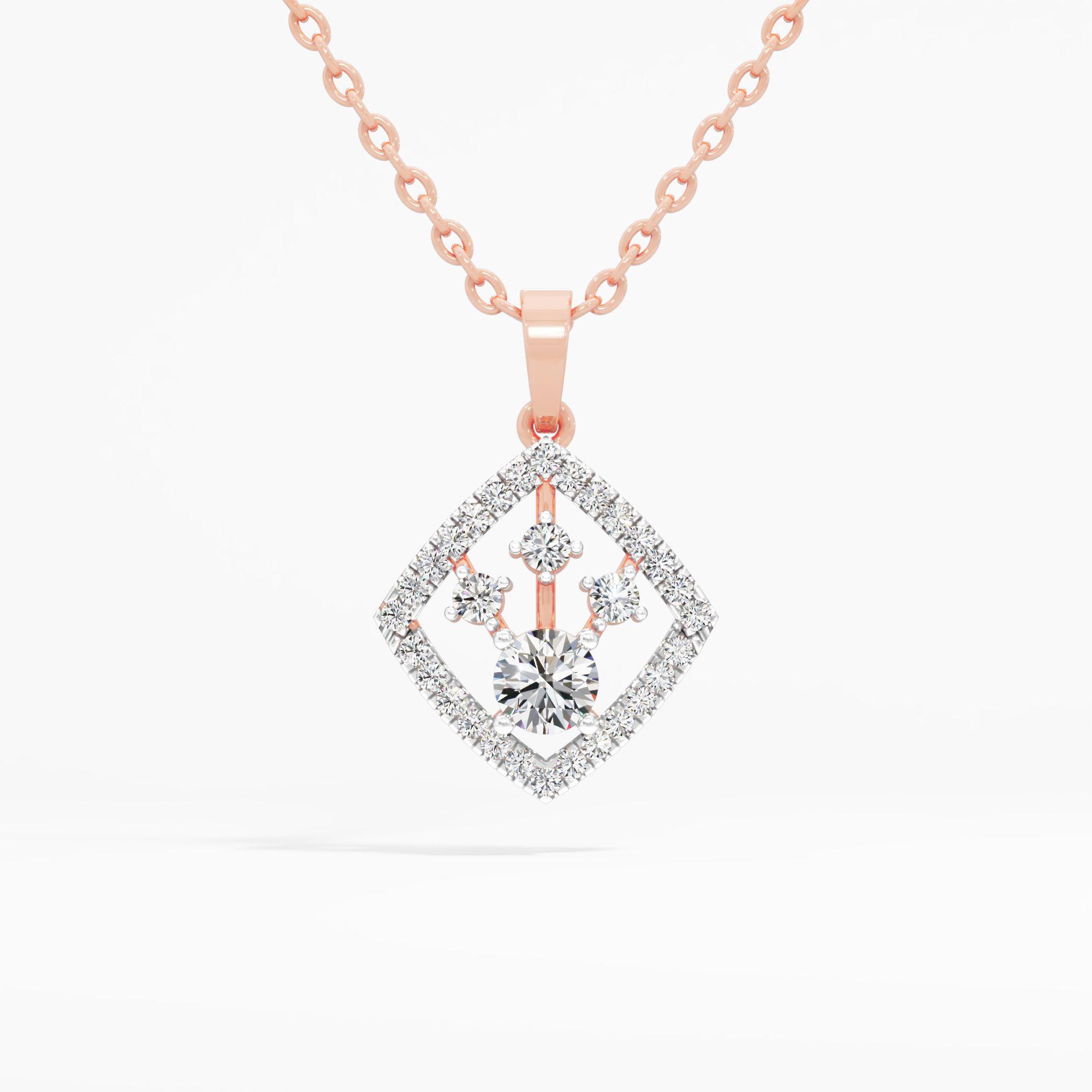 Coronet Solitaire Diamond Pendant
