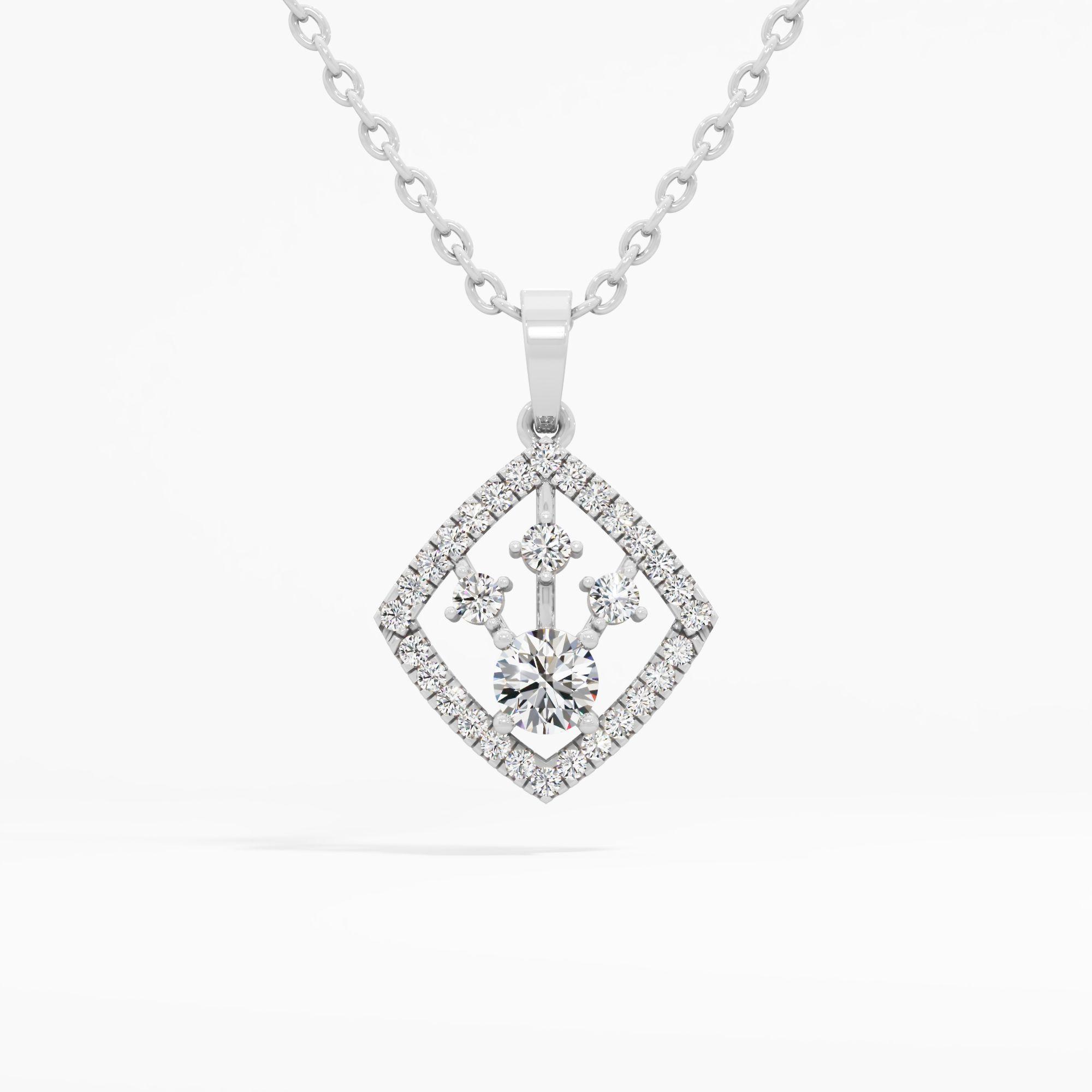 Coronet Solitaire Diamond Pendant