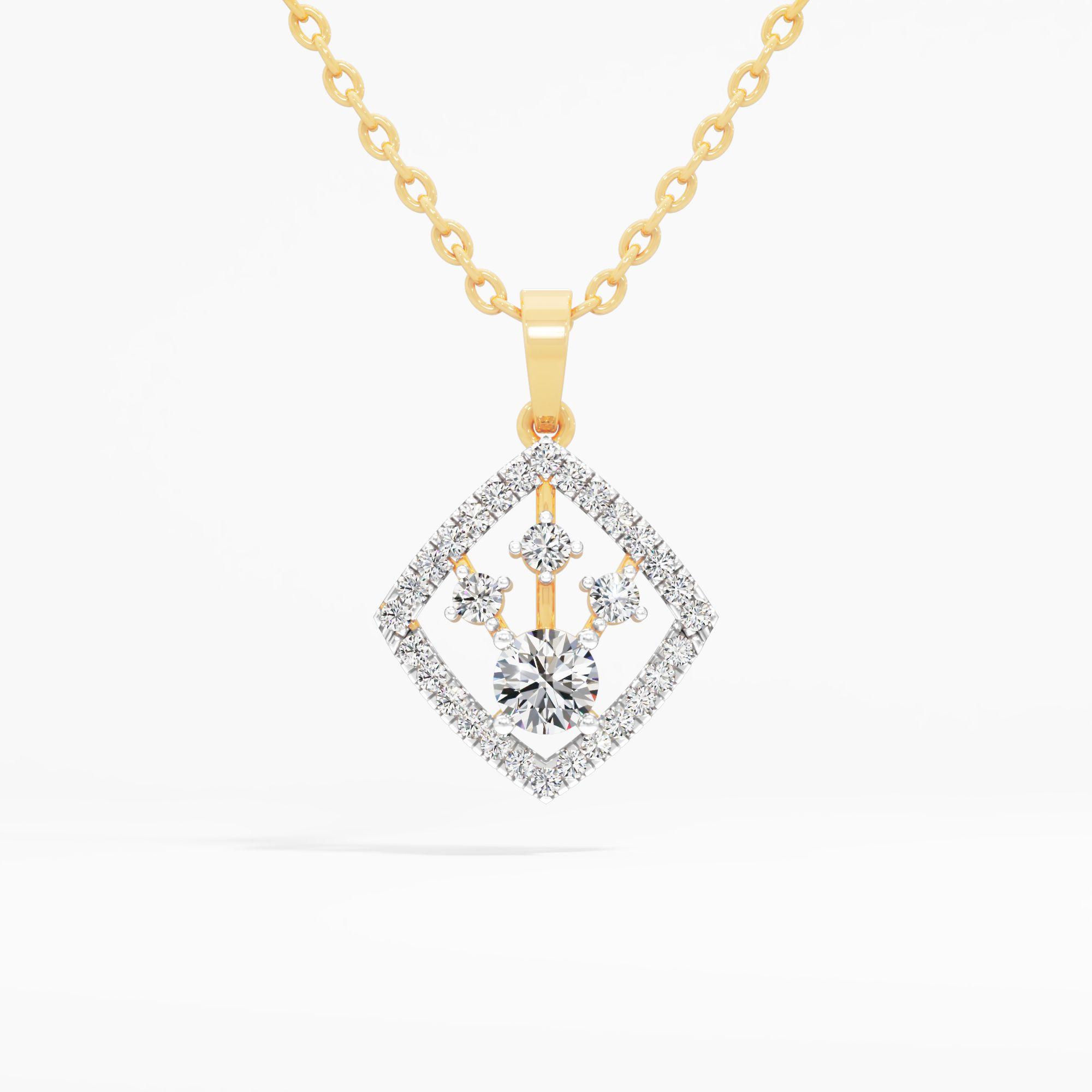 Coronet Solitaire Diamond Pendant