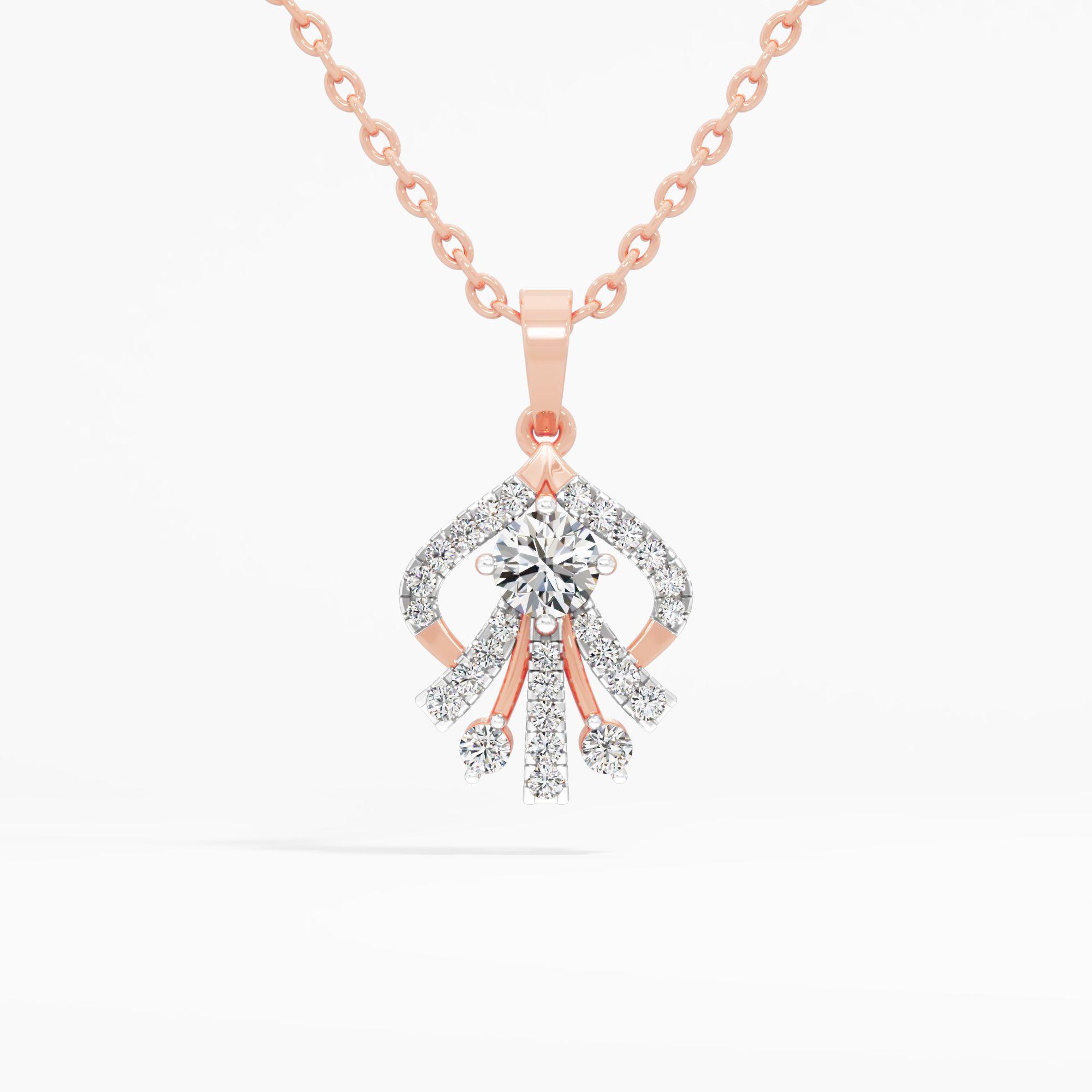 Chandelier Arch Solitaire Pendant