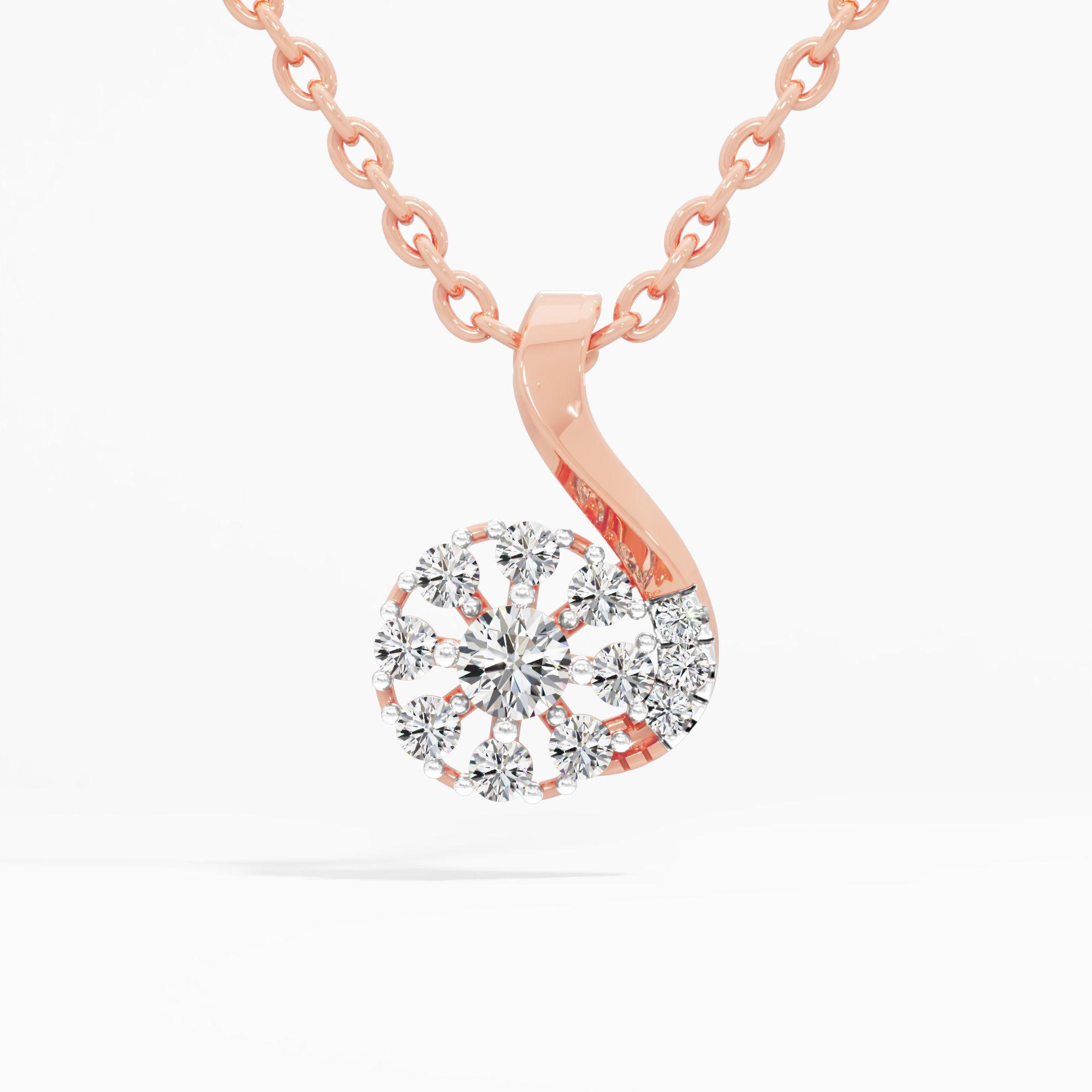 Curved Chakra Solitaire Pendant