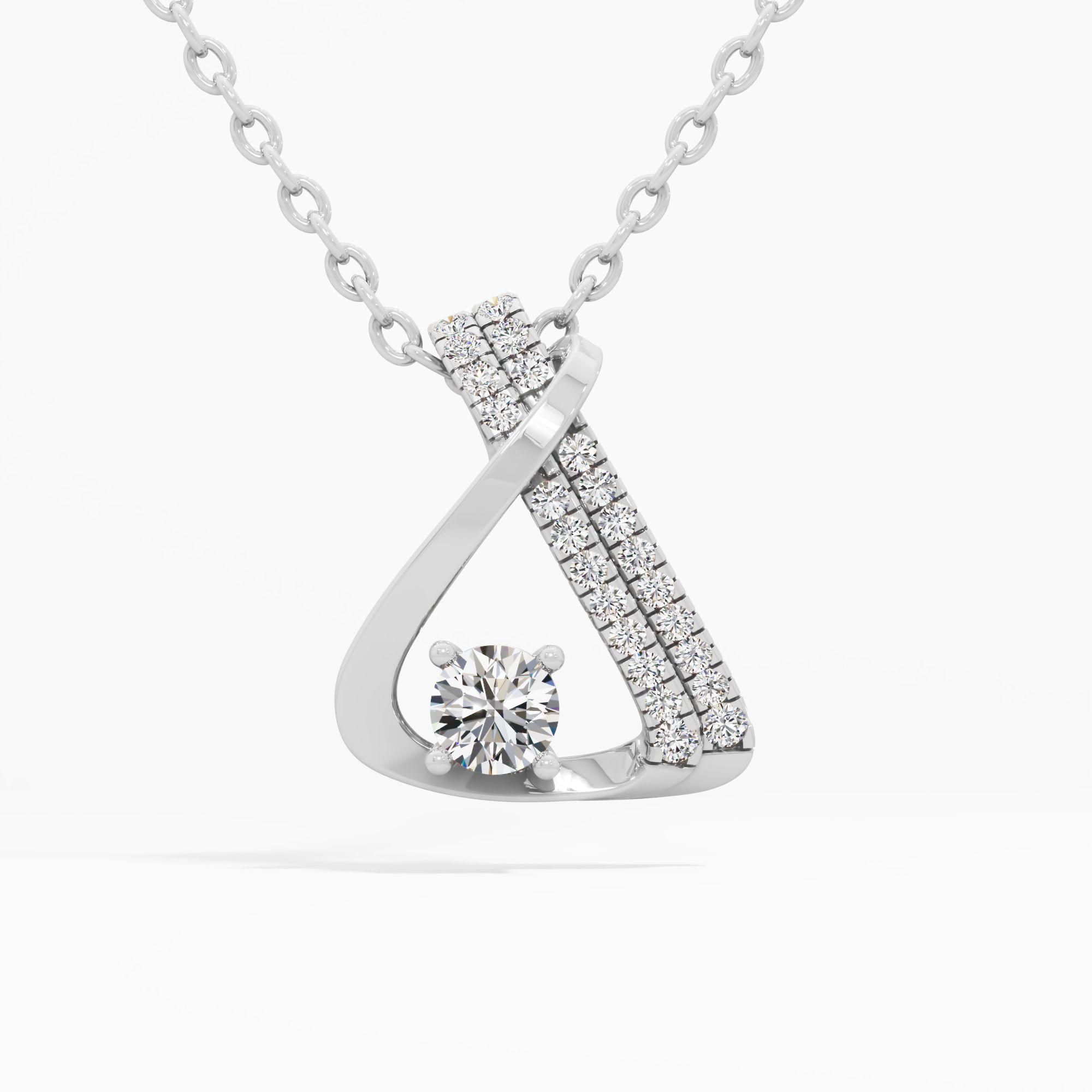 Triangle Solitaire Diamond Pendant
