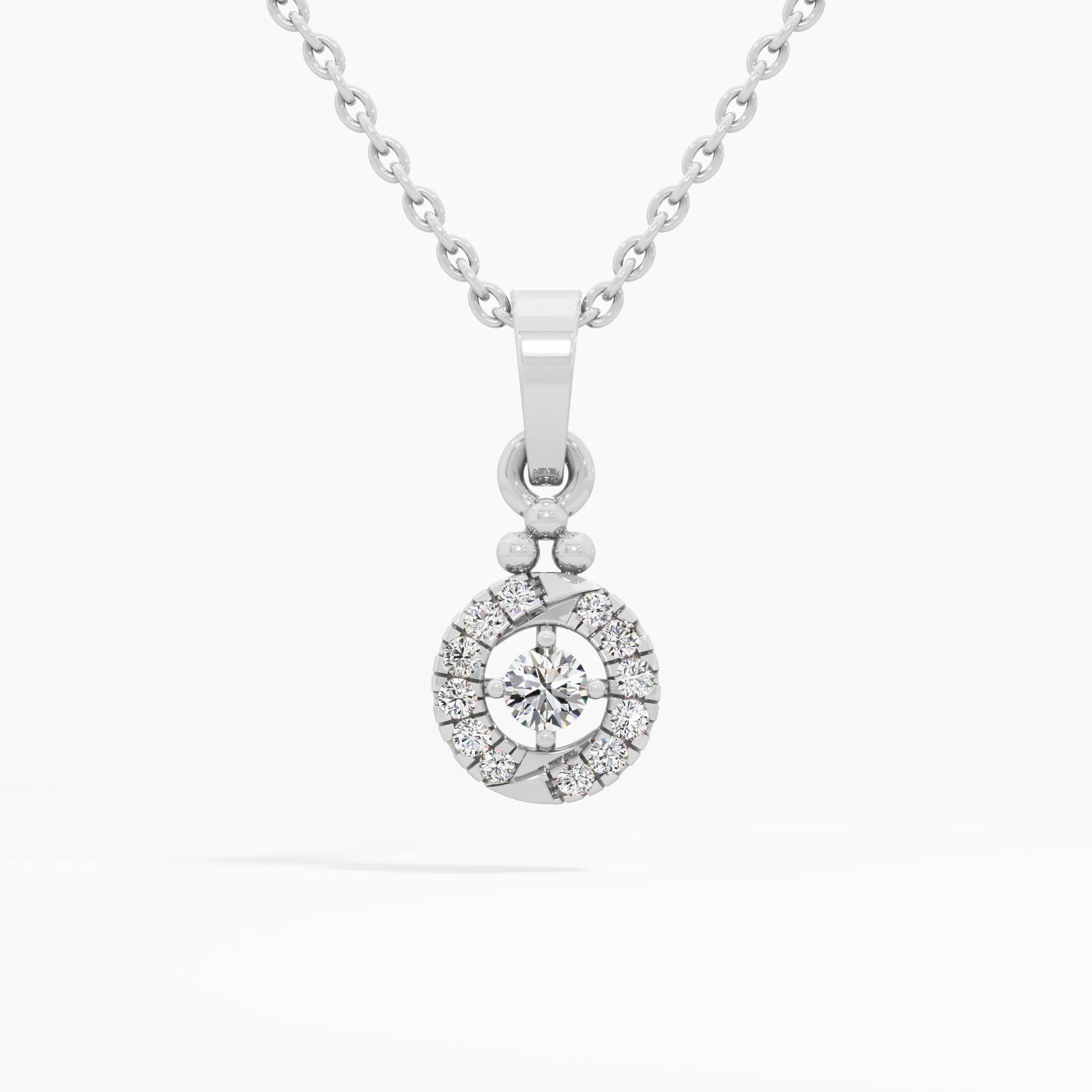 Continuum Solitaire Diamond Pendant