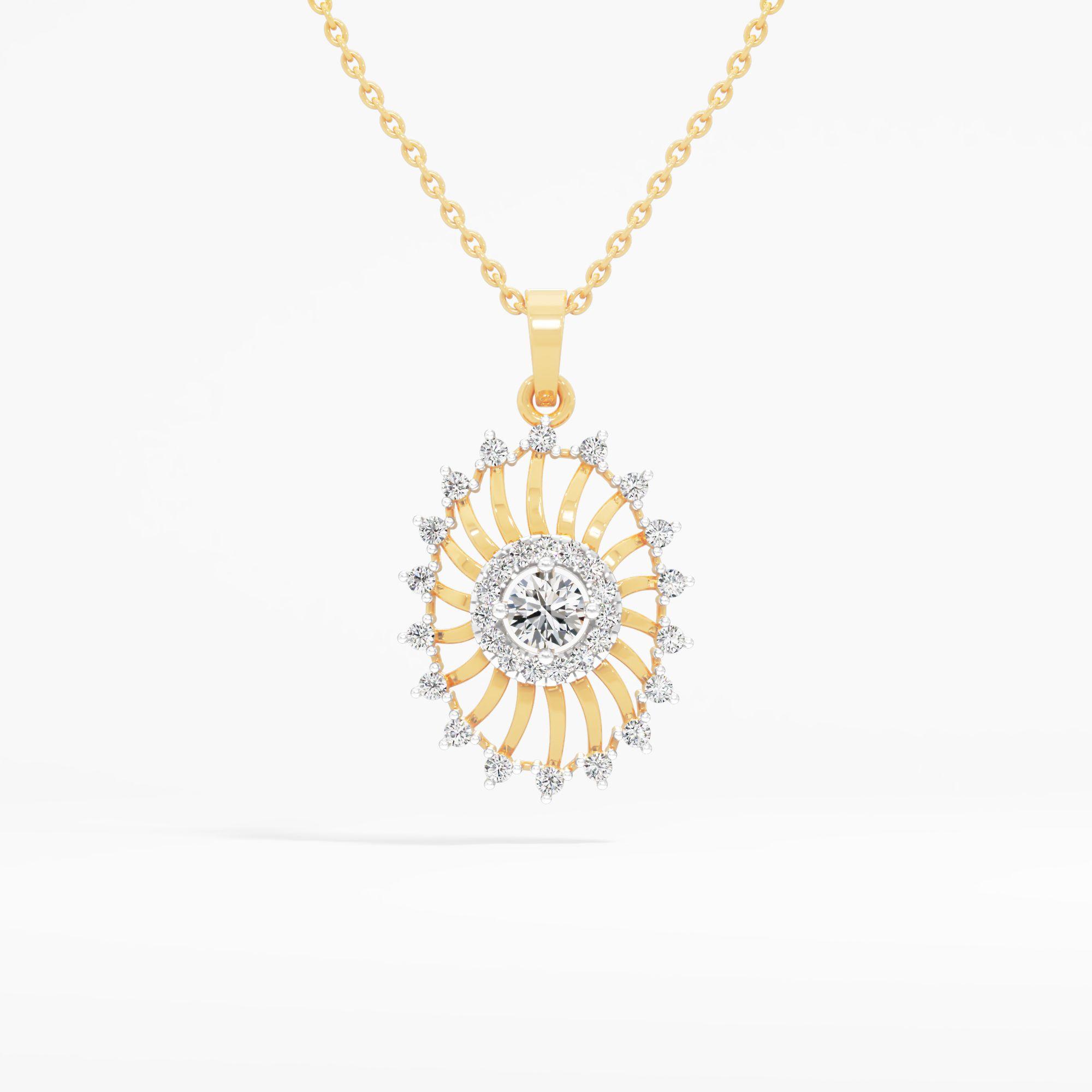 Solaris Starburst Diamond Pendant