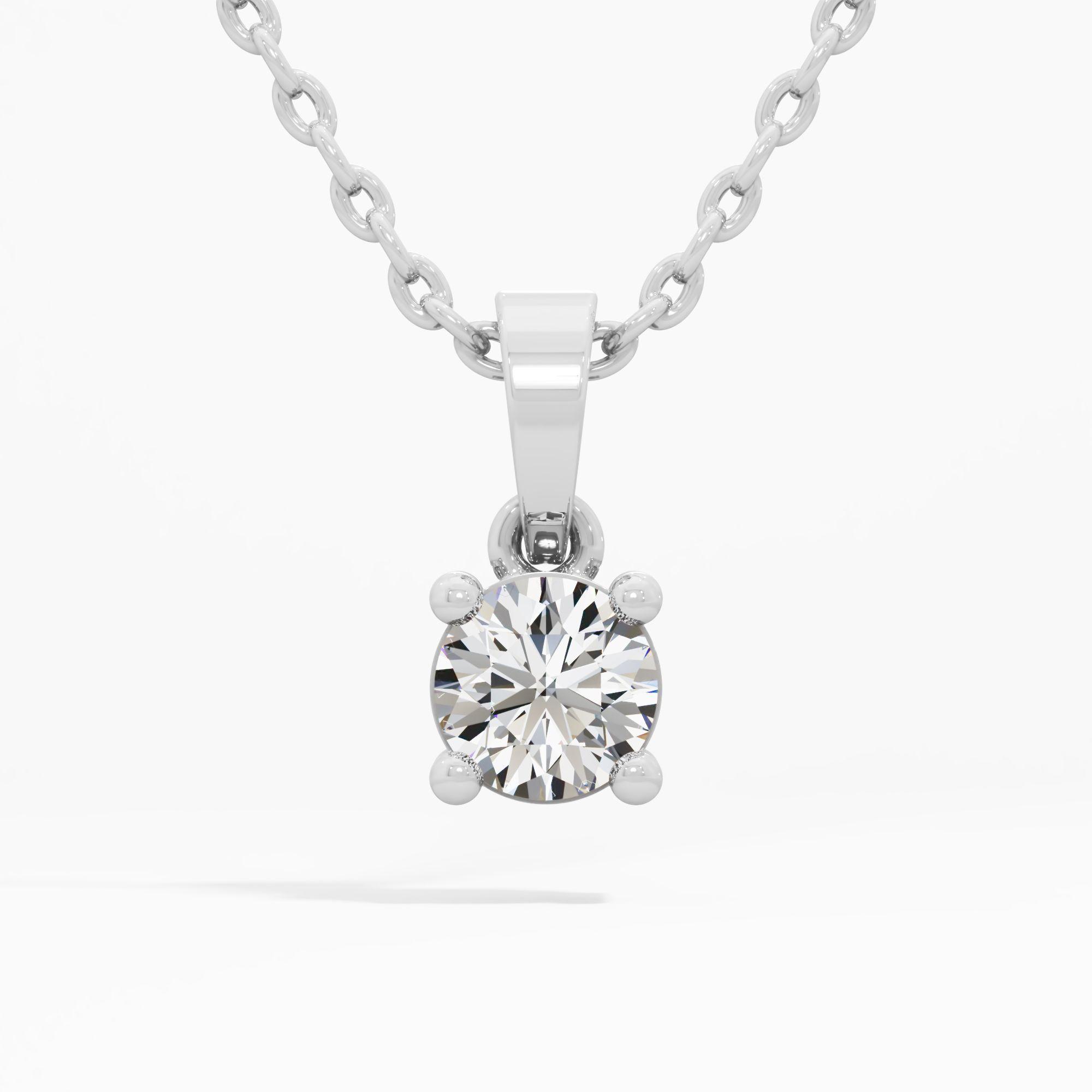 Celeste Radiance Solitaire Pendant