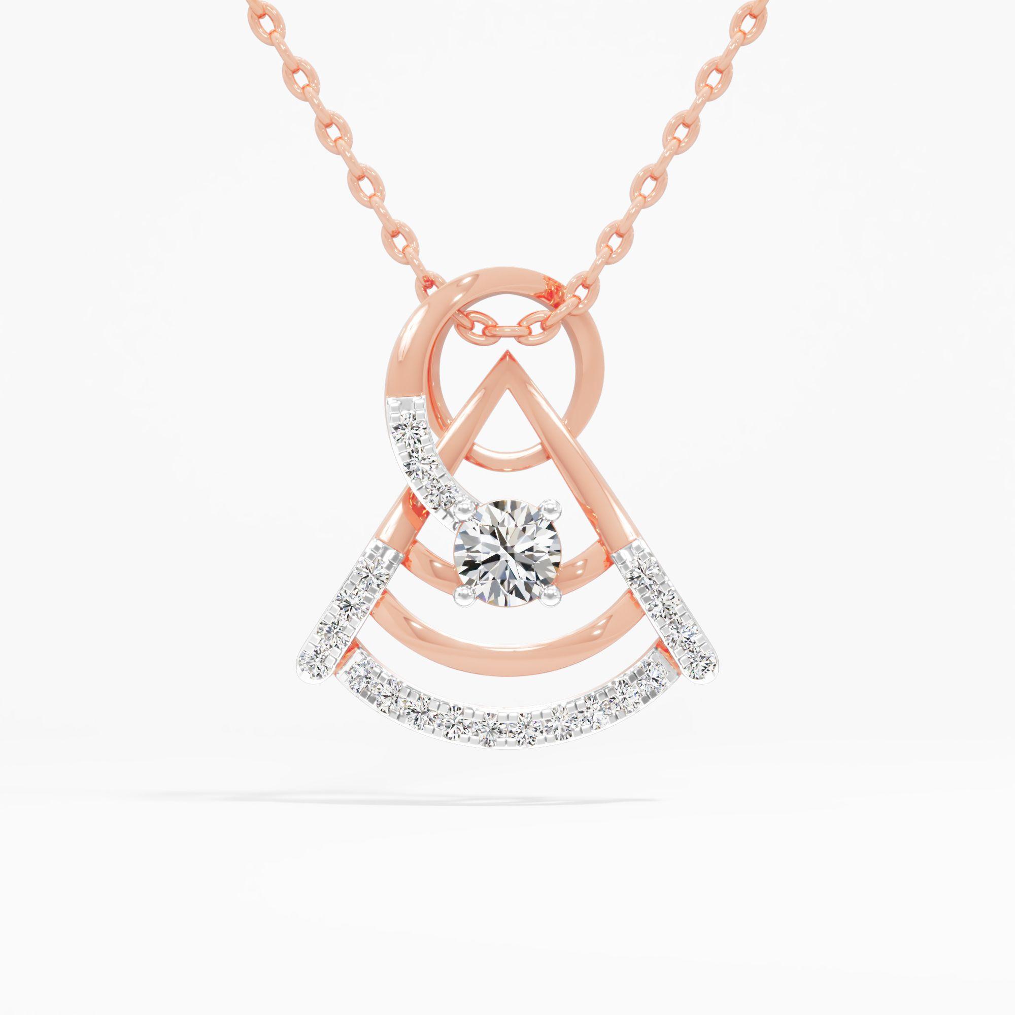 Apex Arc Solitaire Diamond Pendant
