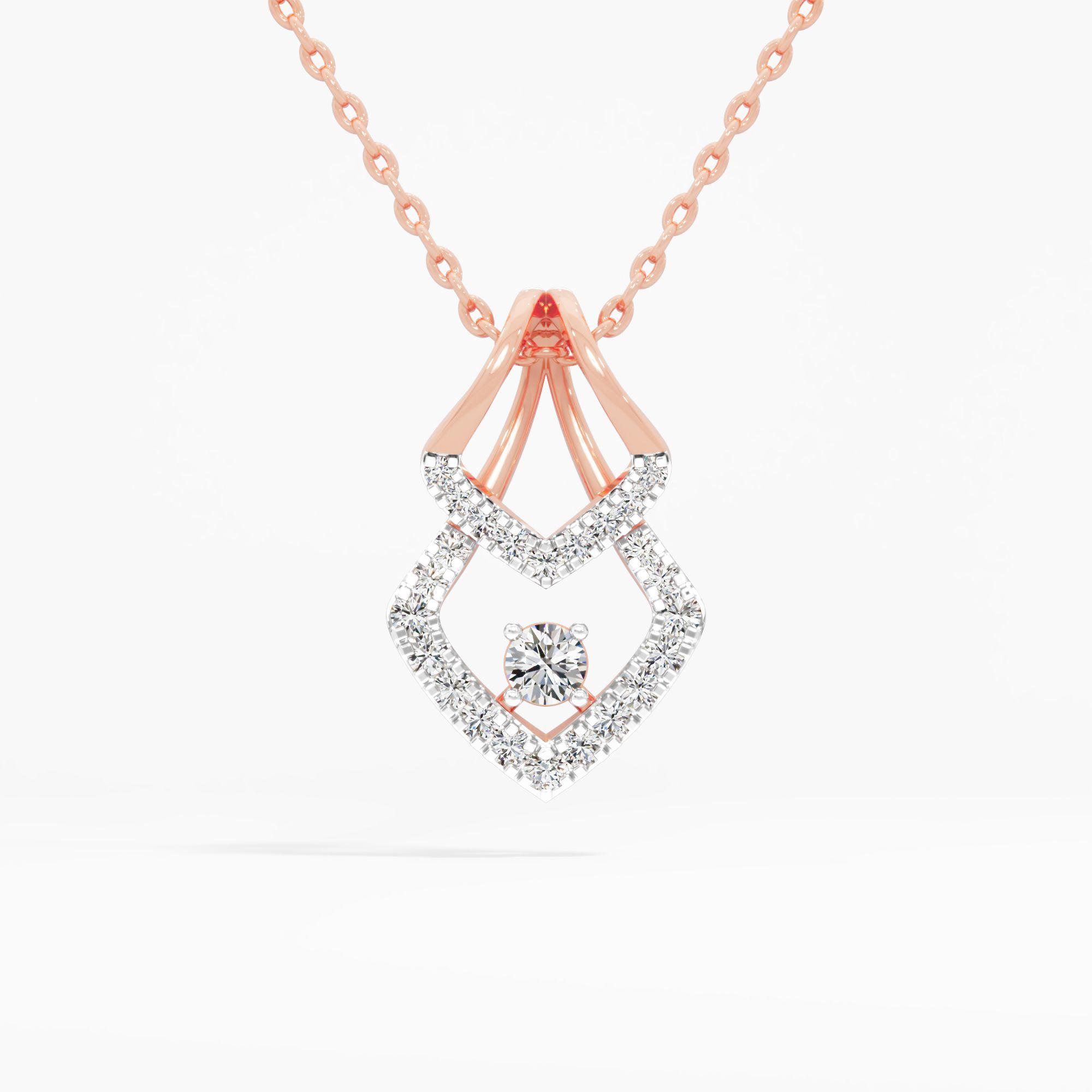 The Echo Frame Diamond Pendant