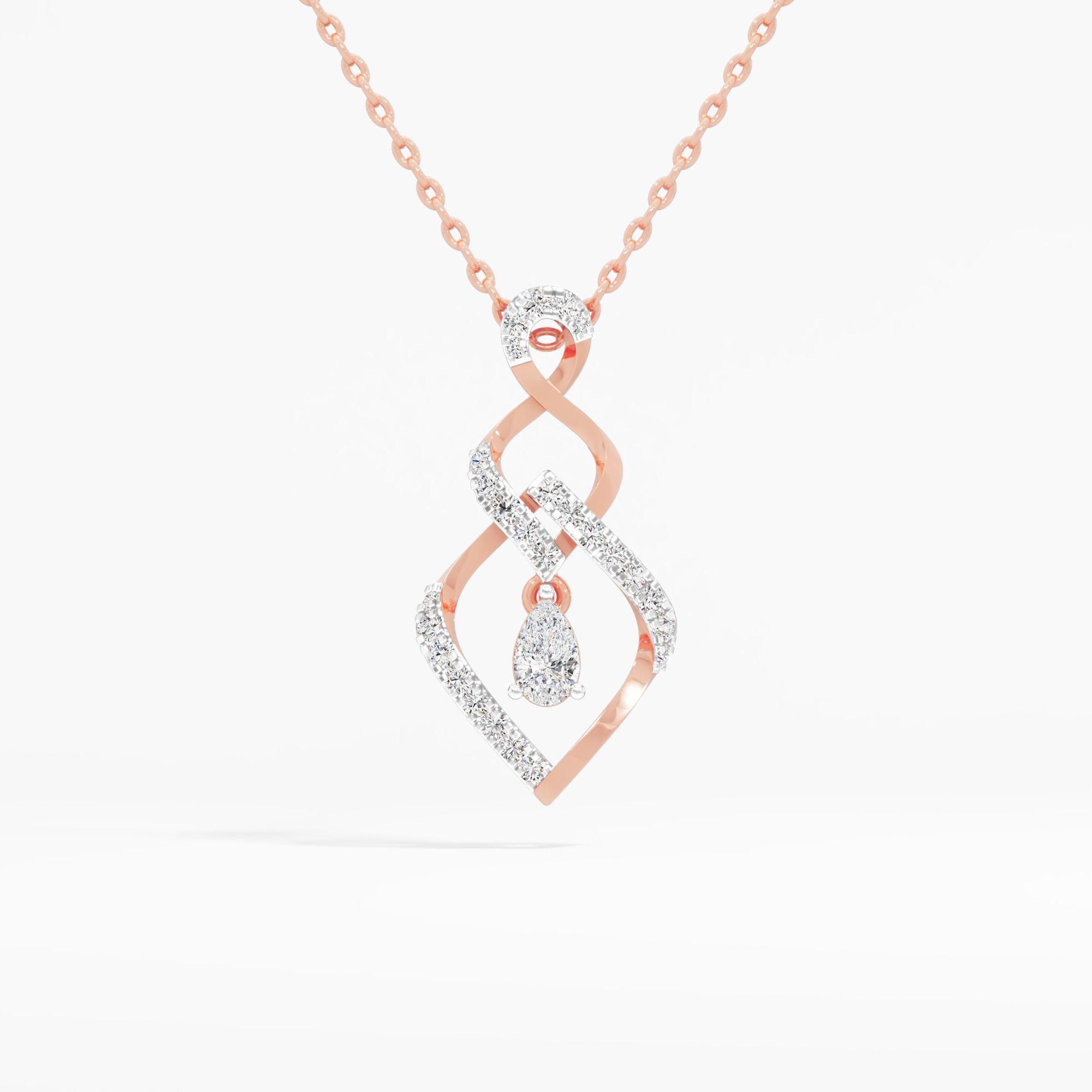 Woven Helix Diamond Pendant