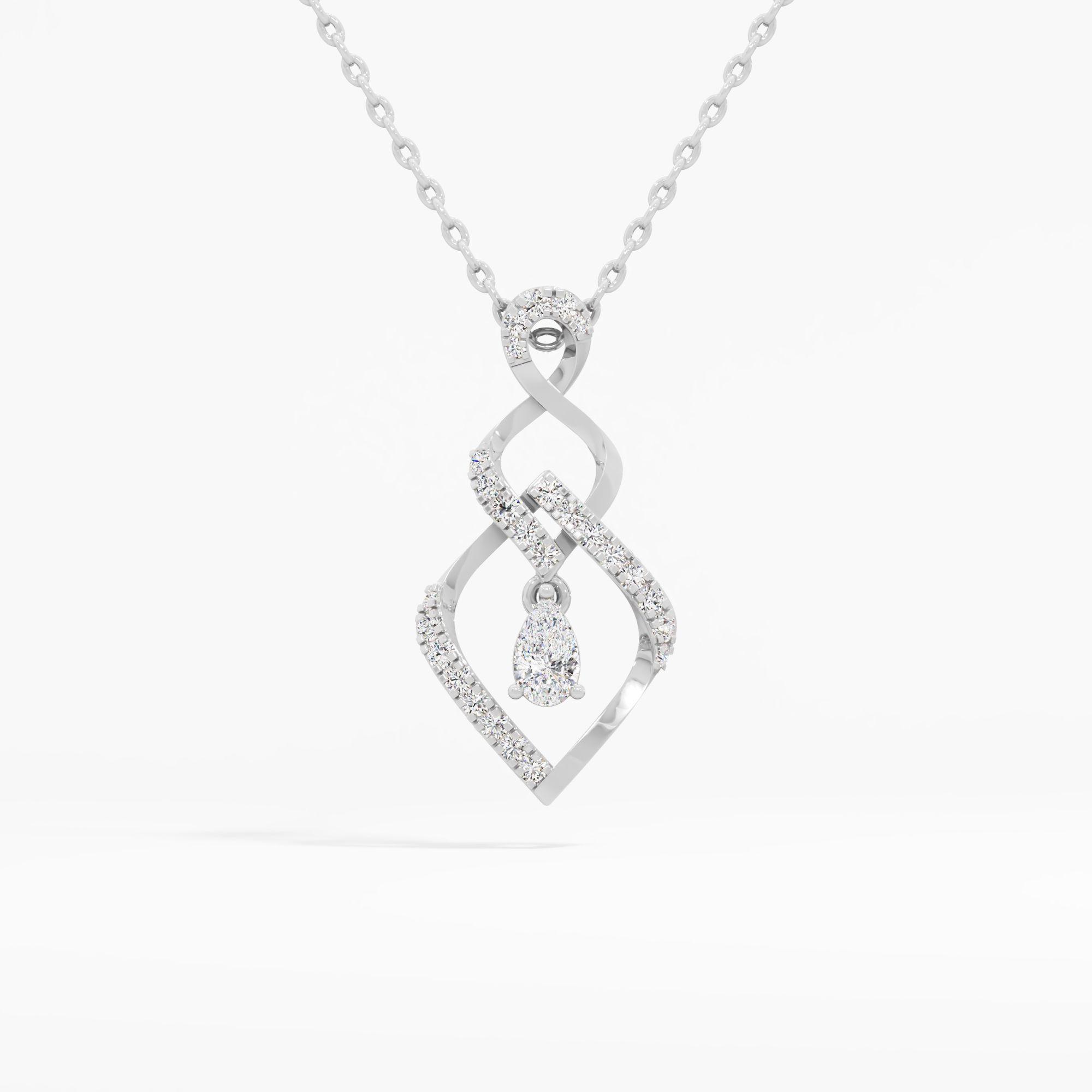 Woven Helix Diamond Pendant