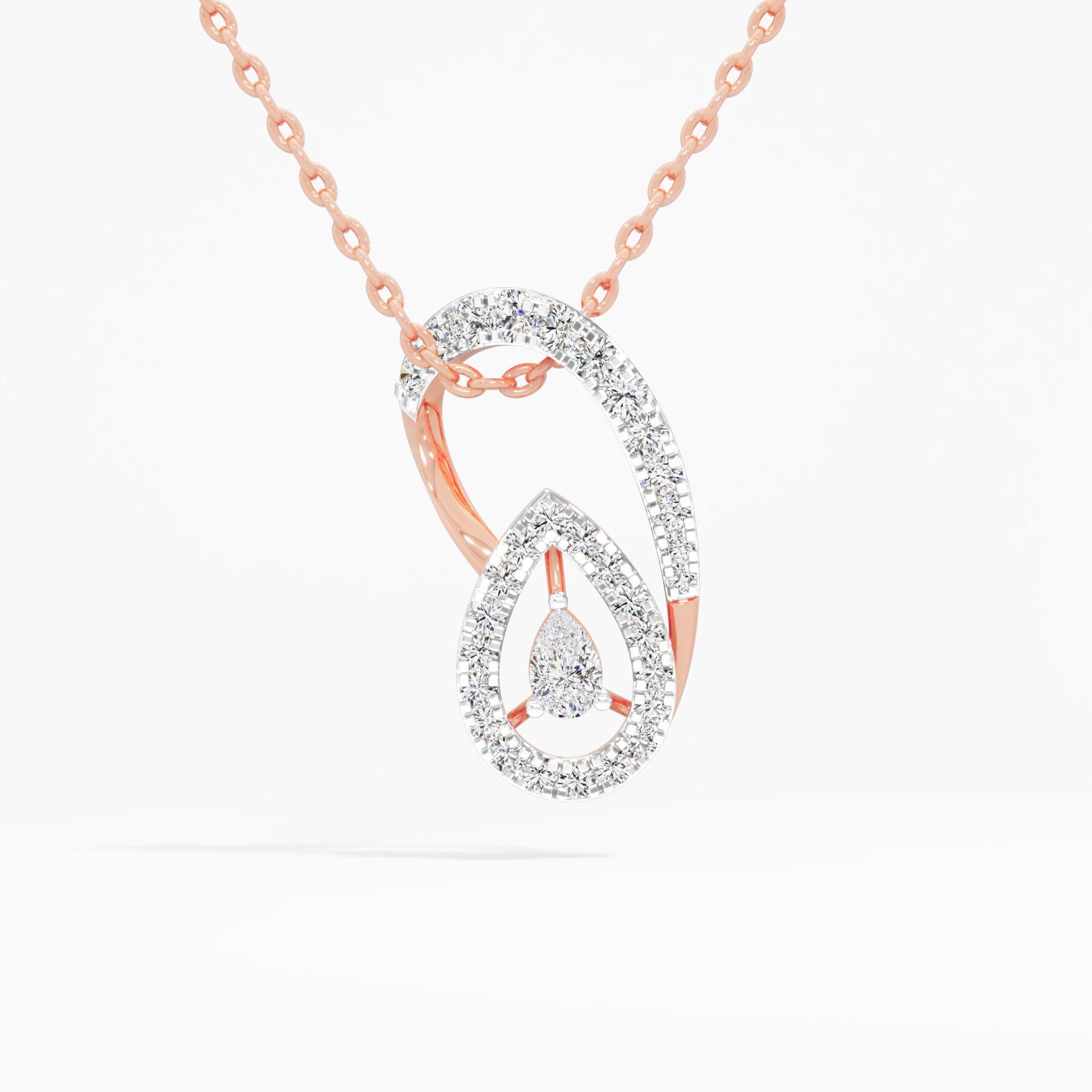 Nested Pear Diamond Pendant