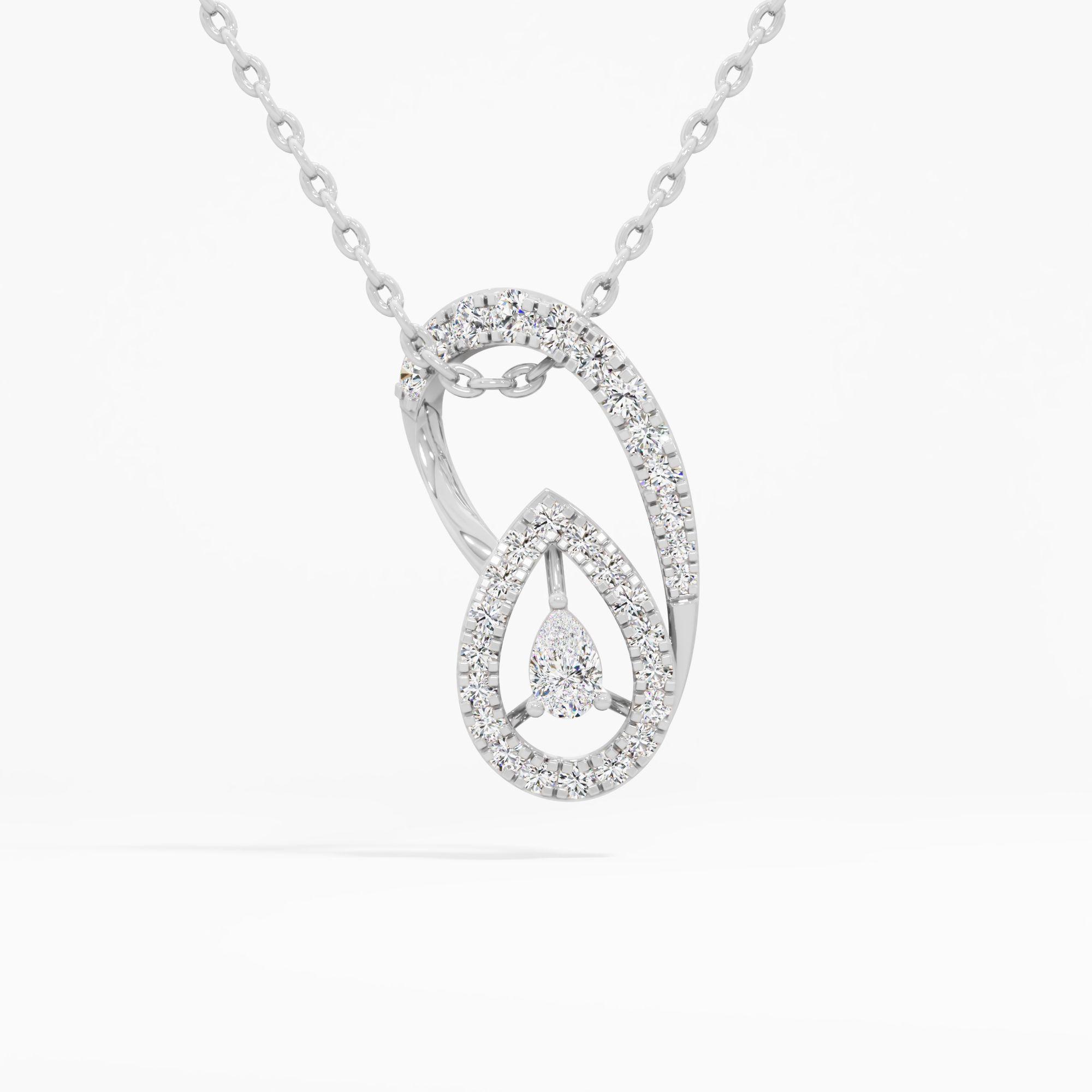Nested Pear Diamond Pendant