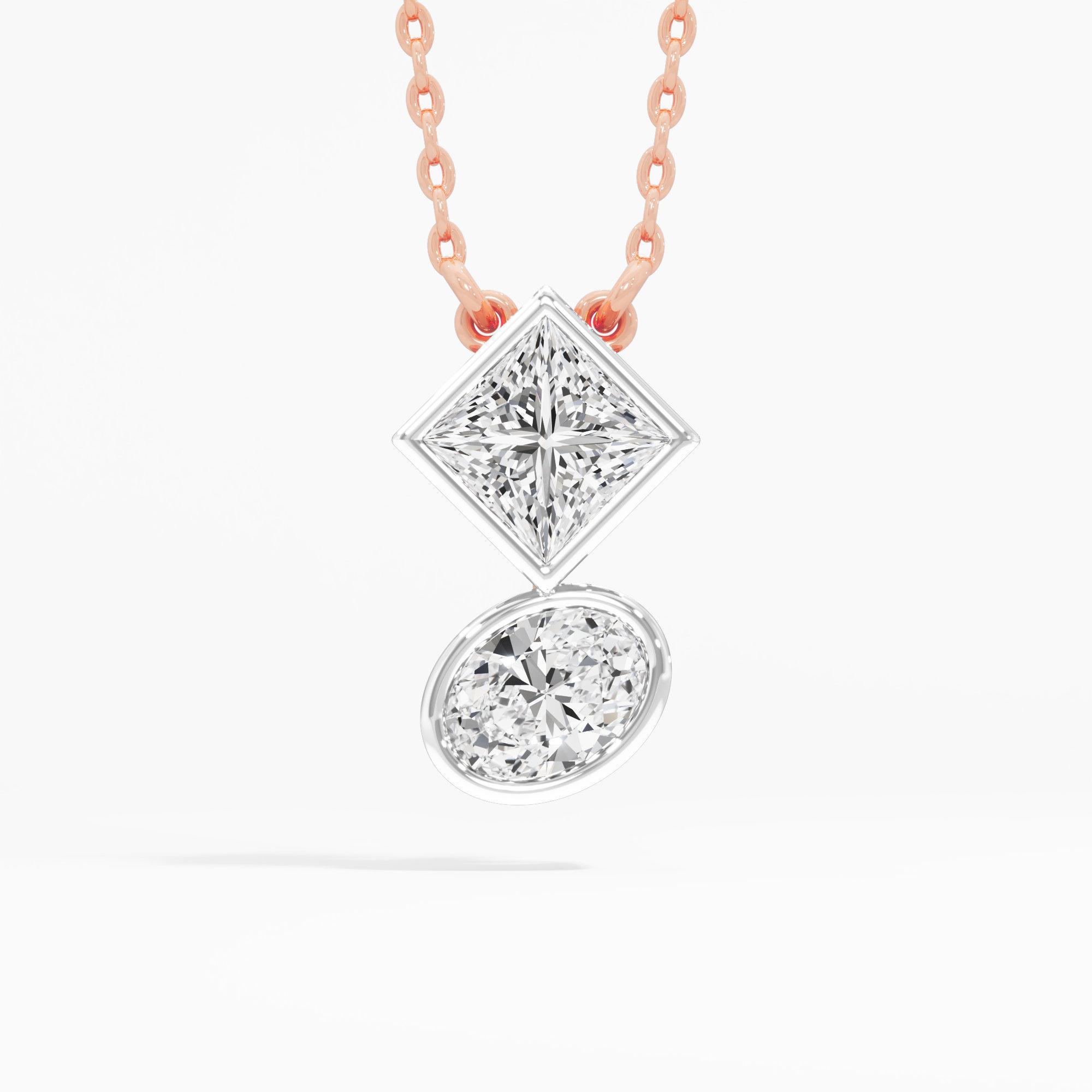 Geometric Sparkle Diamond Pendant