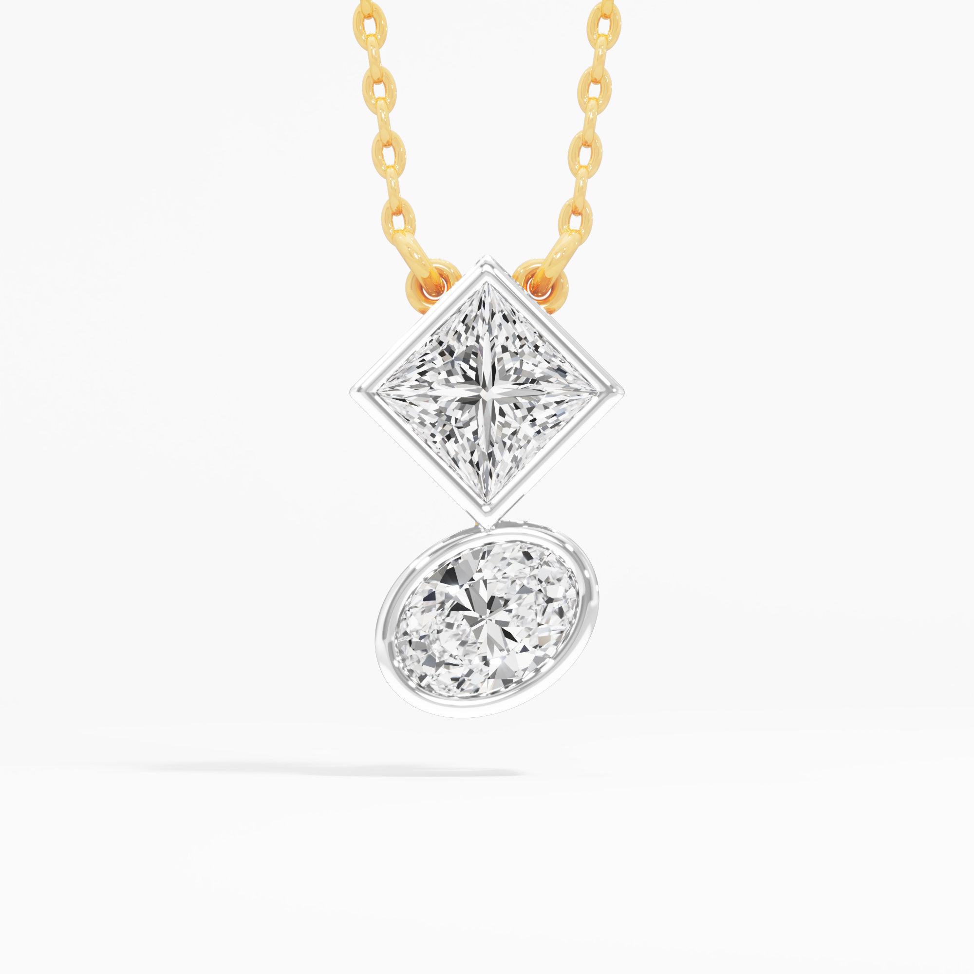 Geometric Sparkle Diamond Pendant