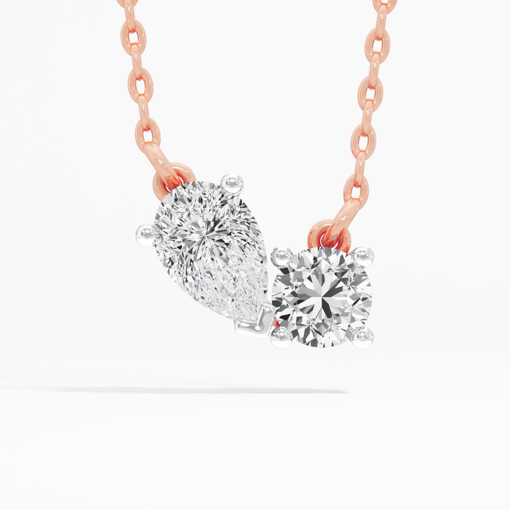 Flowing Dewdrop Diamond Pendant
