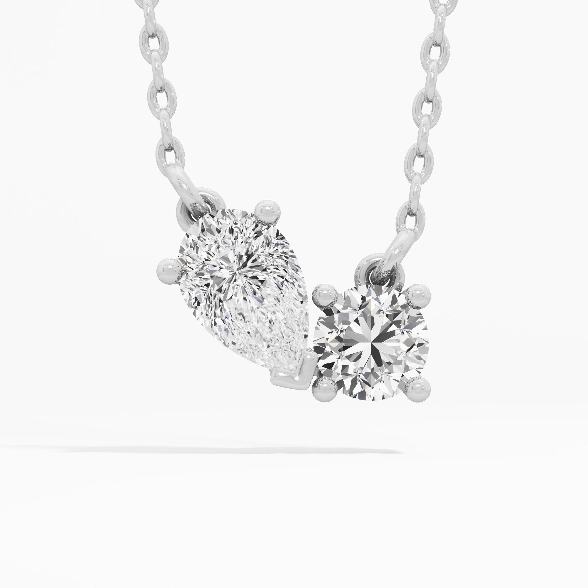 Flowing Dewdrop Diamond Pendant