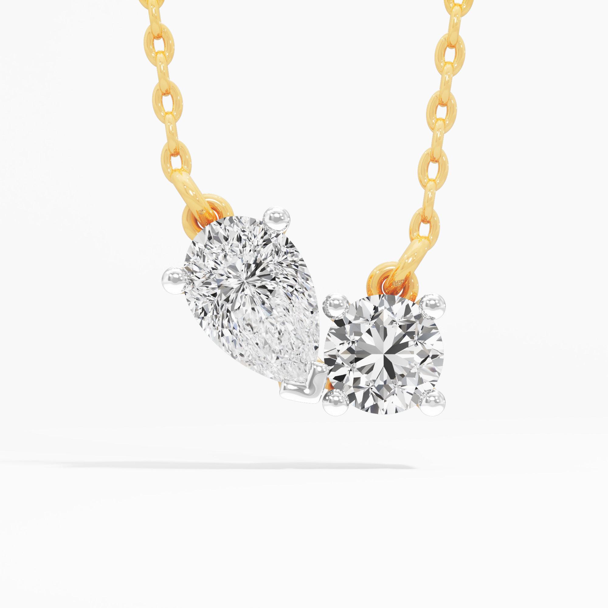 Flowing Dewdrop Diamond Pendant