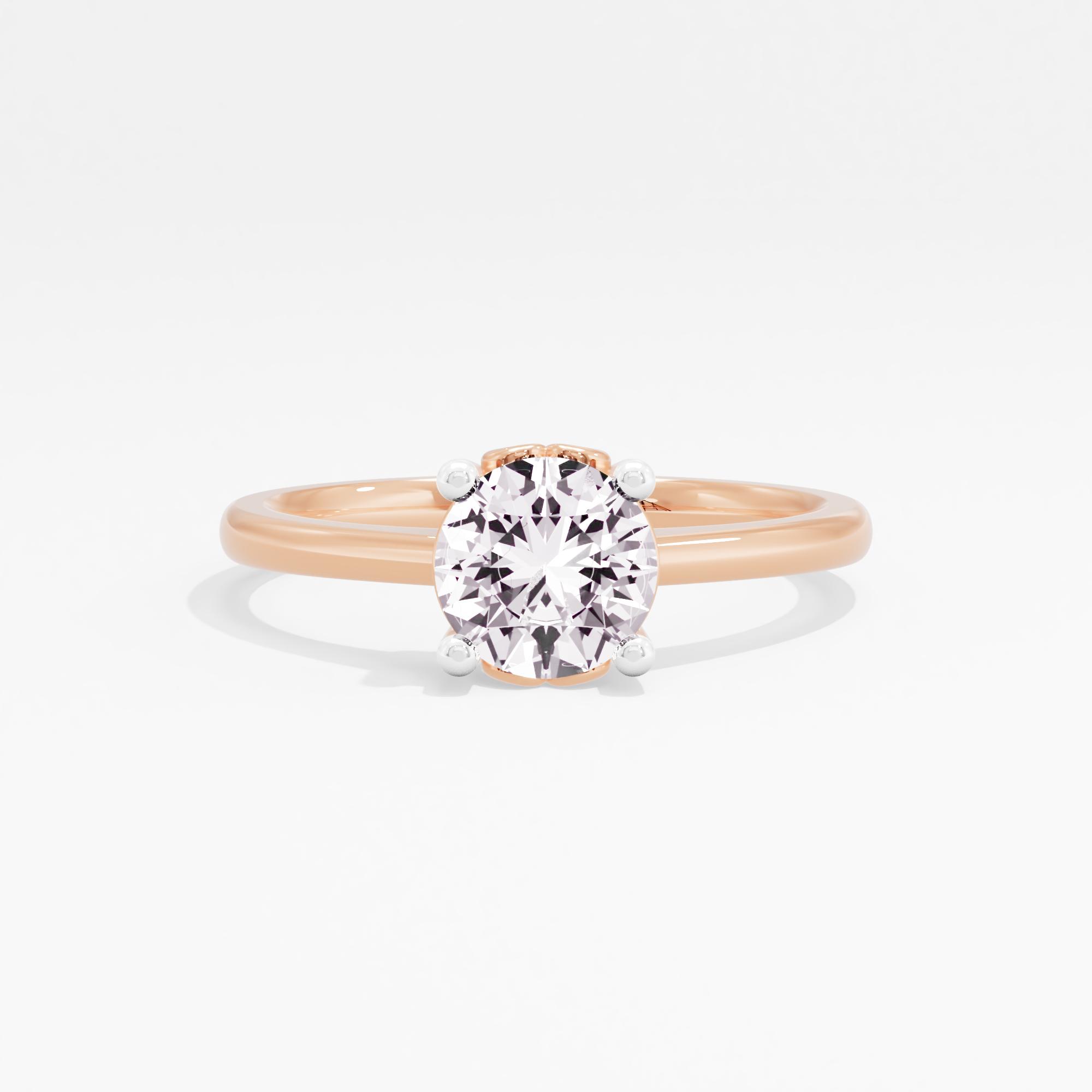 Heart Glint Solitaire Ring