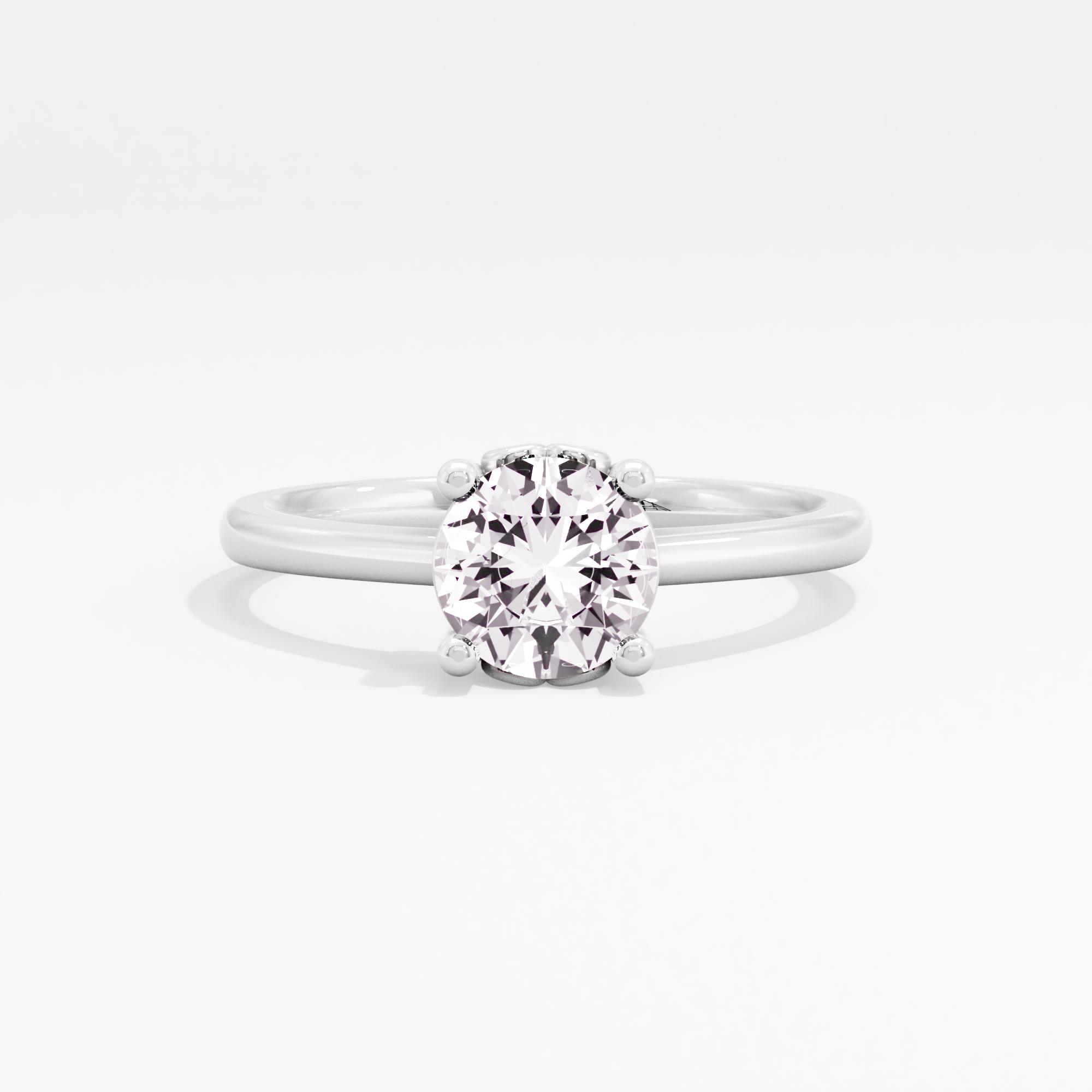 Heart Glint Solitaire Ring