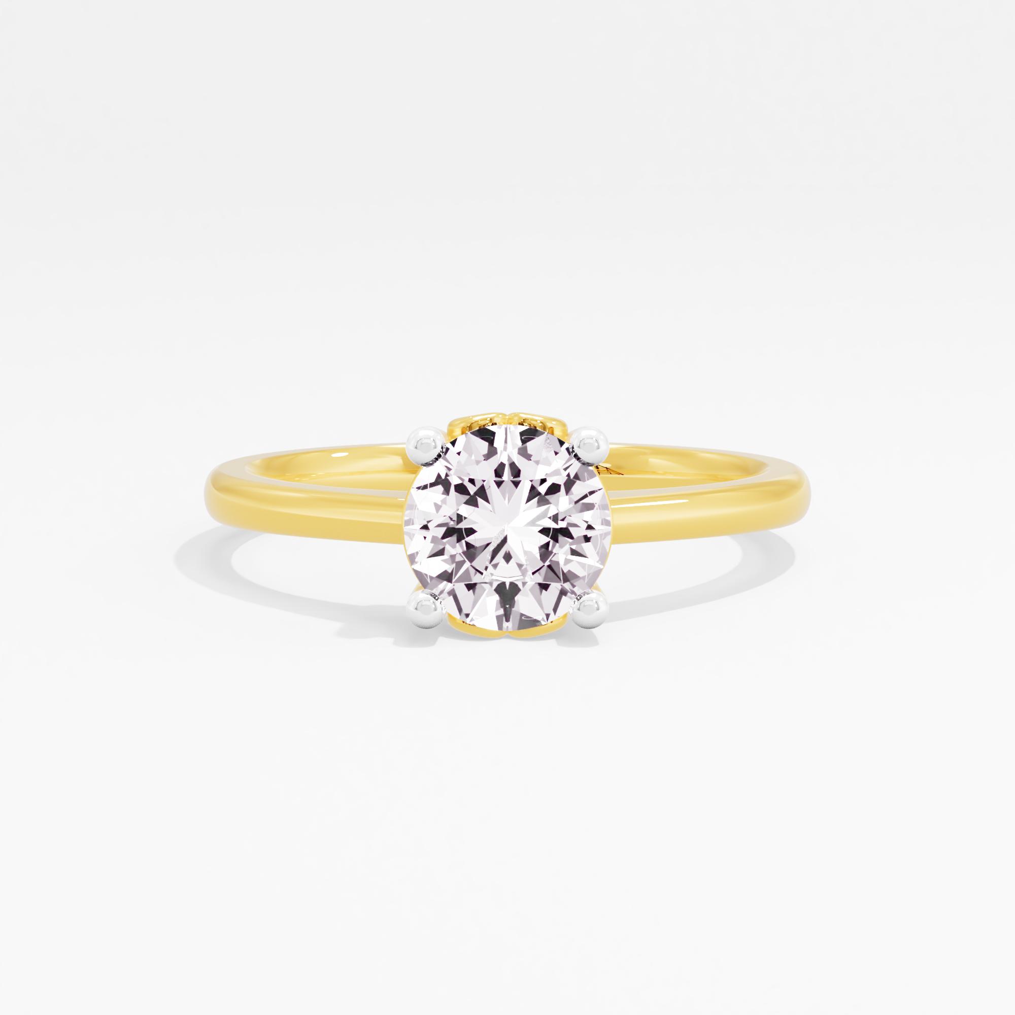 Heart Glint Solitaire Ring