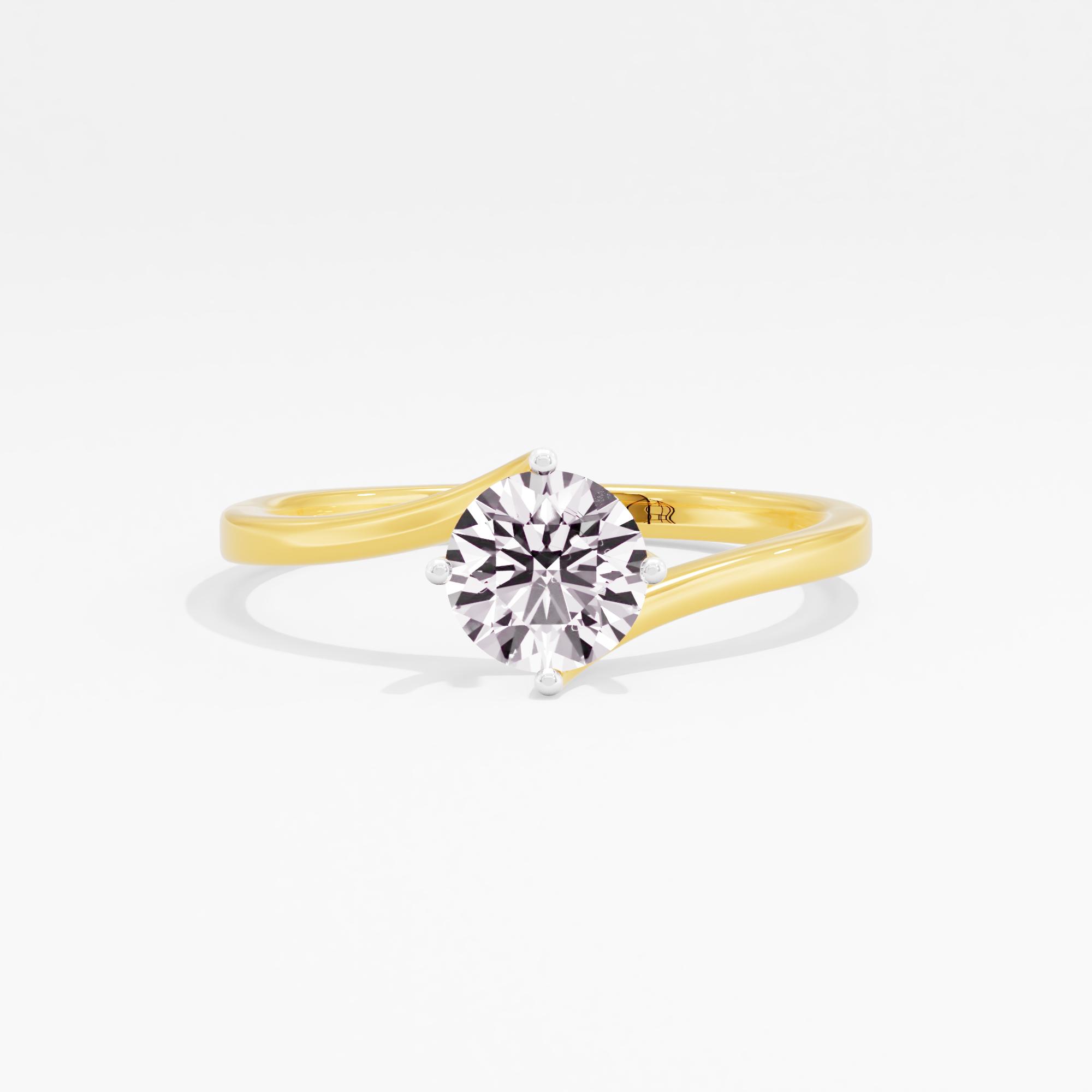 Ribbon Serenade Solitaire Ring