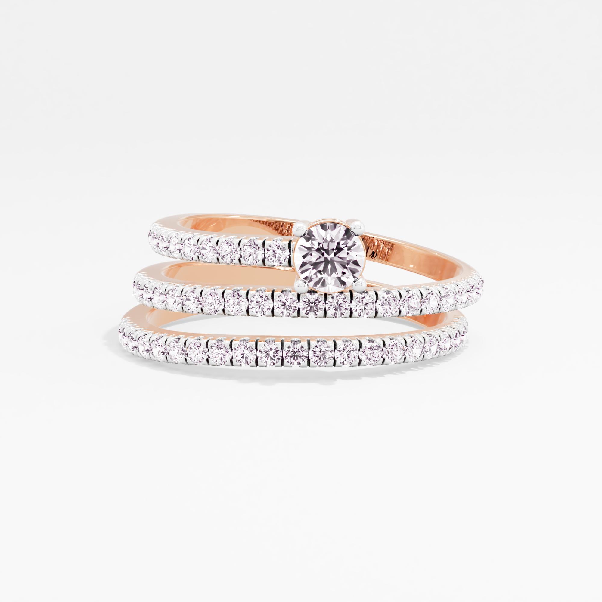 Glinting Twist Solitaire Wrap Ring