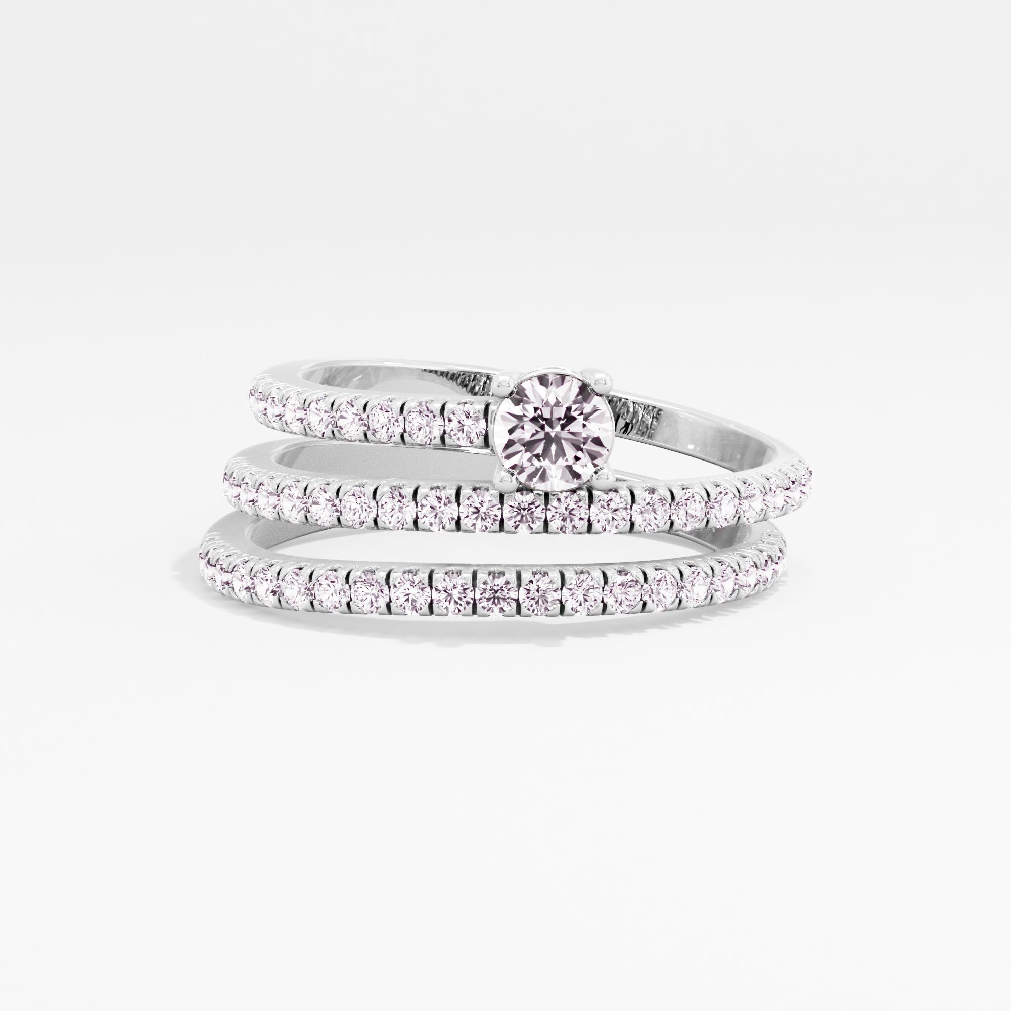 Glinting Twist Solitaire Wrap Ring