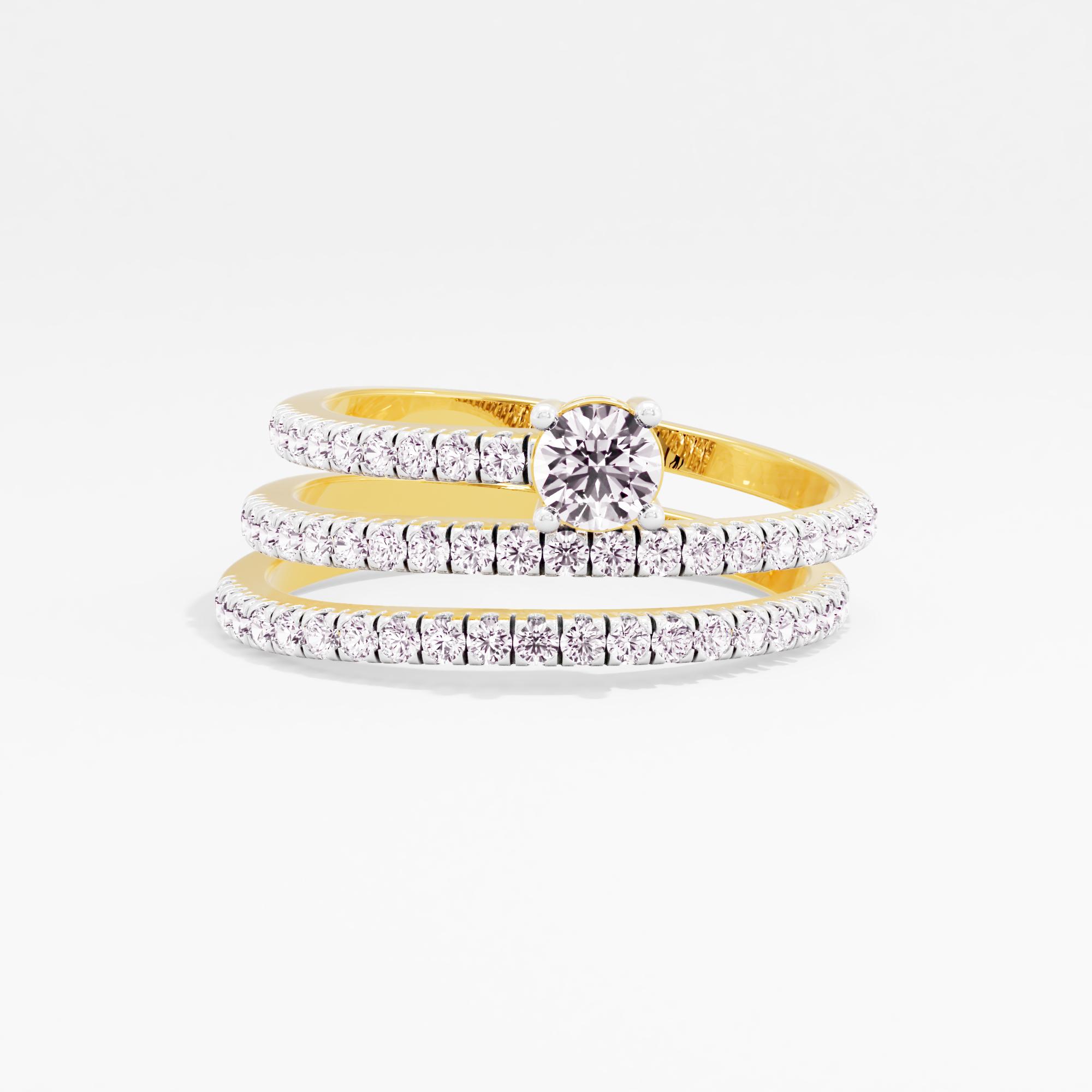 Glinting Twist Solitaire Wrap Ring