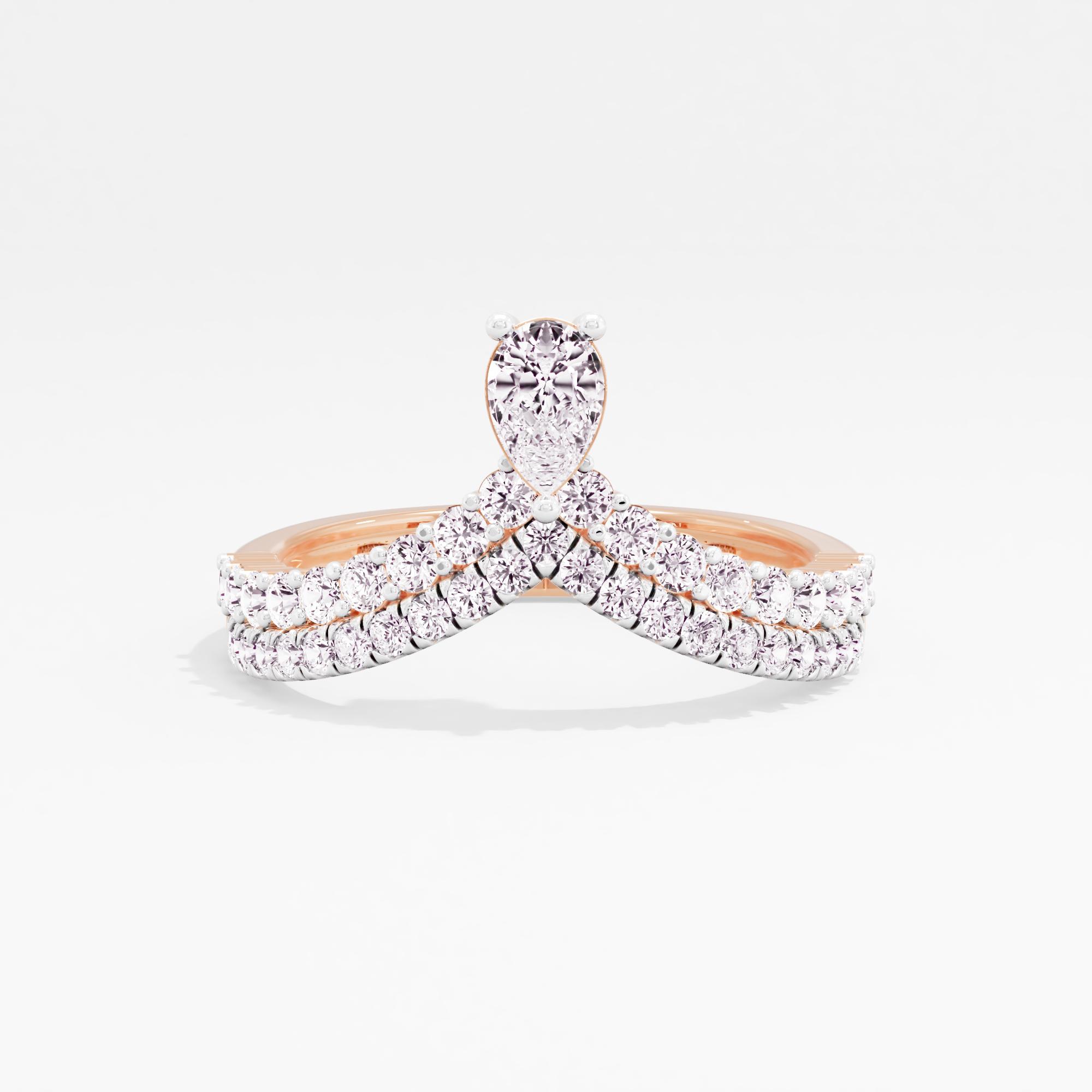 Noble Summit Solitaire Chevron Ring