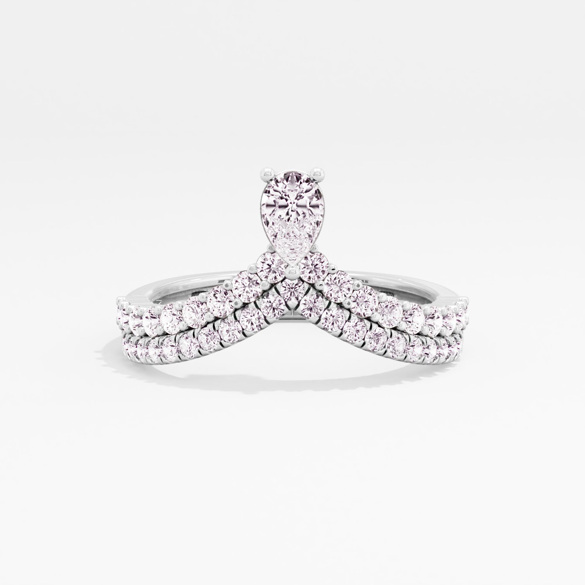 Noble Summit Solitaire Chevron Ring