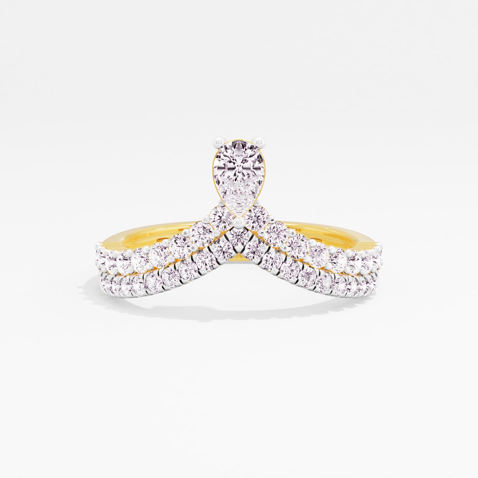 Noble Summit Solitaire Chevron Ring