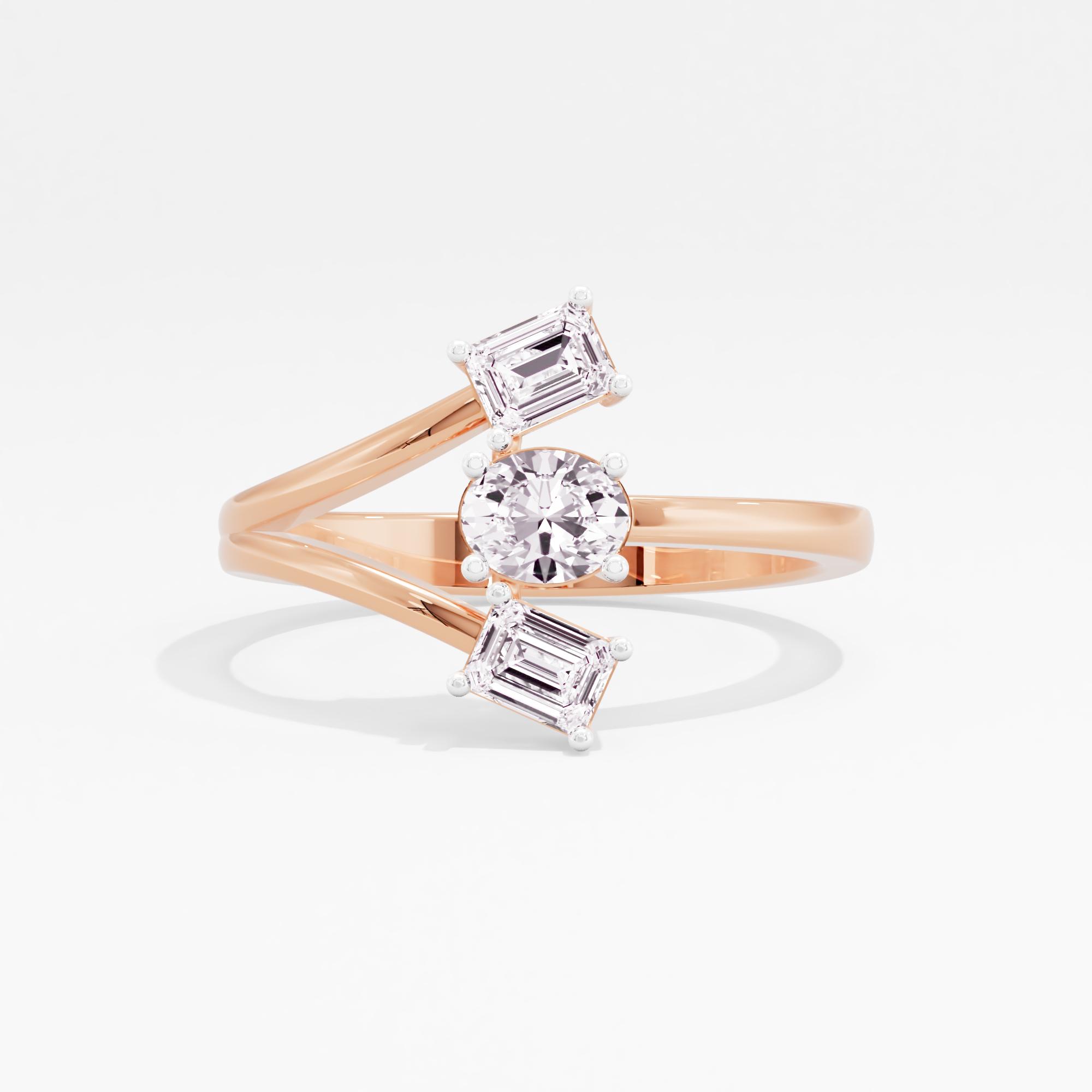 Trinity Claw 3 Stone Wrap Ring