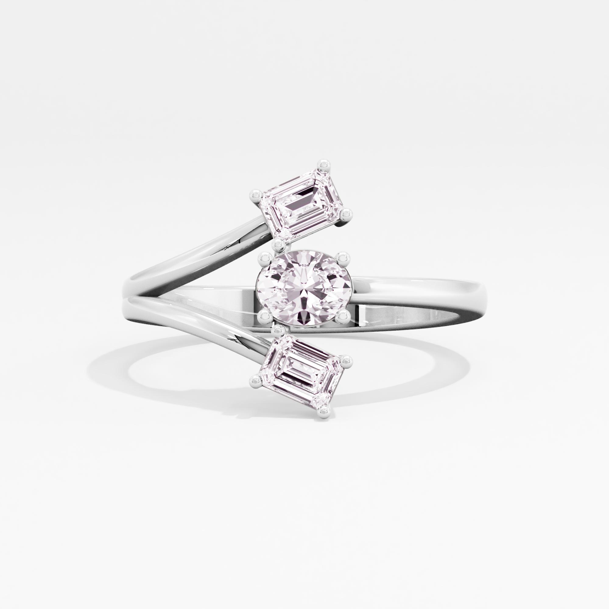 Trinity Claw 3 Stone Wrap Ring